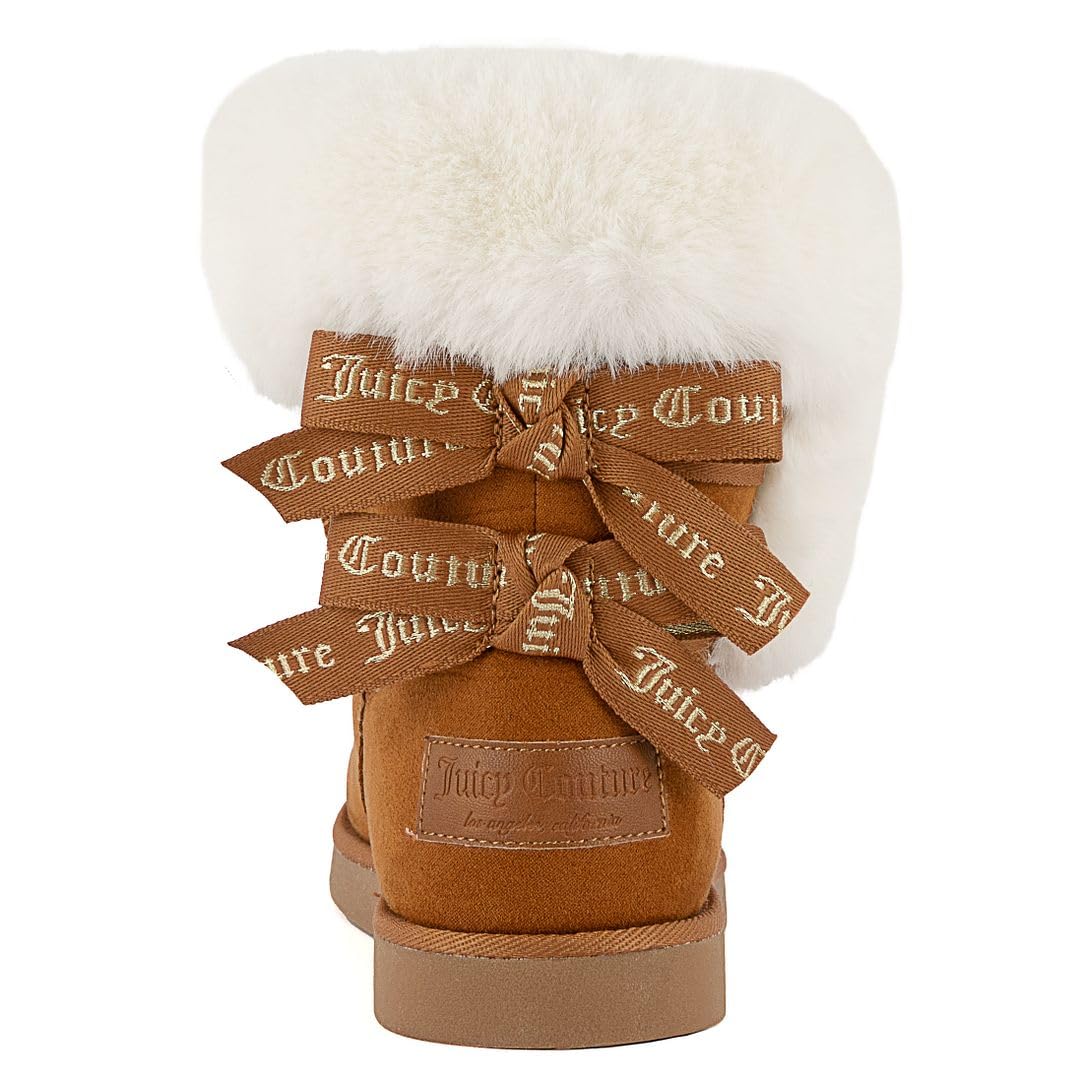 Juicy Couture Women's Slip-On Winter Snow Boots – Warm, Insulated Fashion Booties with Faux Fur Lining