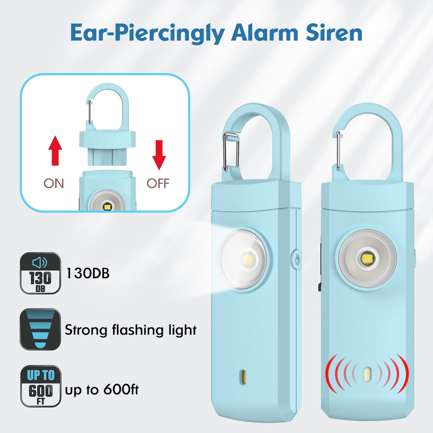 Rechargeable Personal Alarm for Women, USB Charging