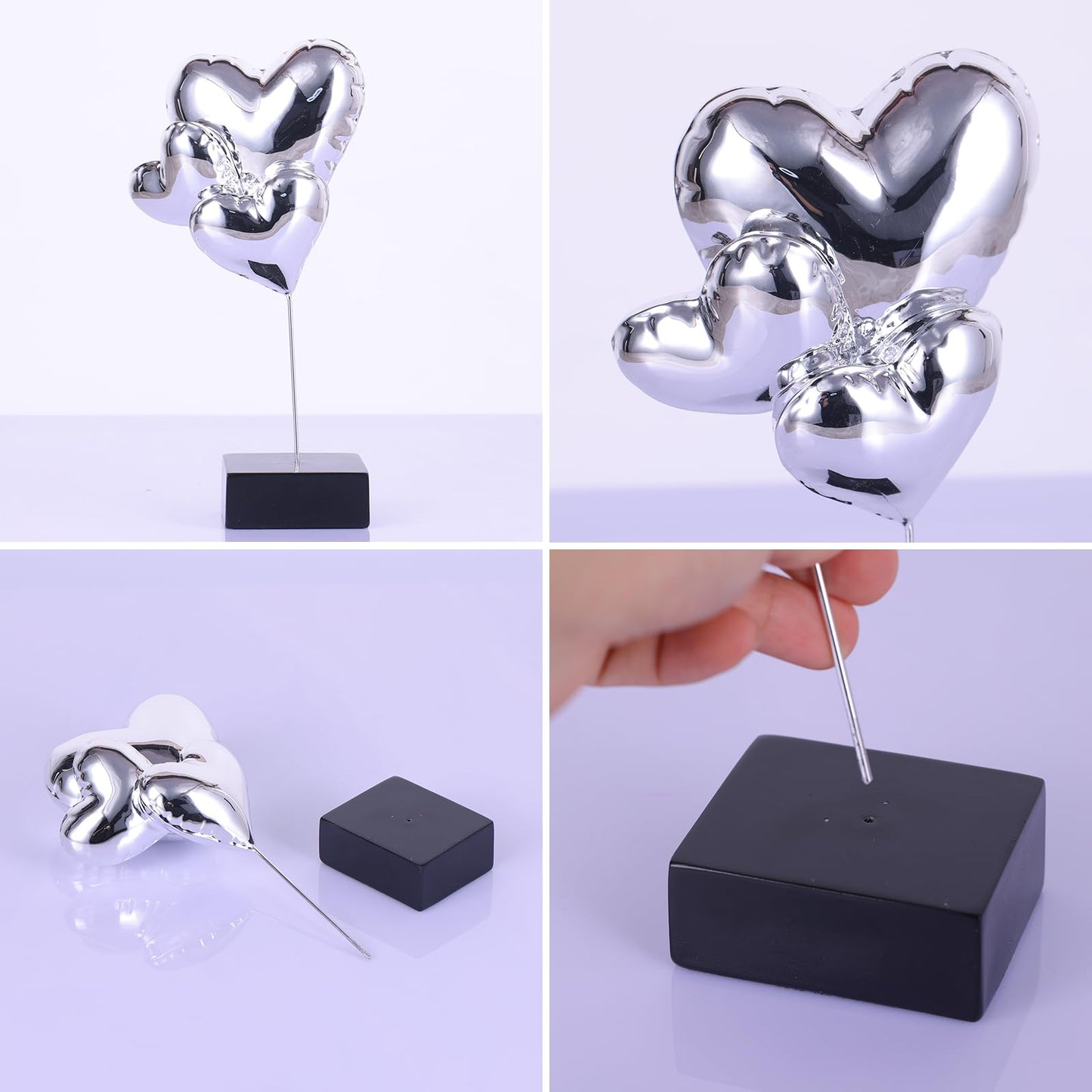 Heart Decor Love Statue Modern Figurines