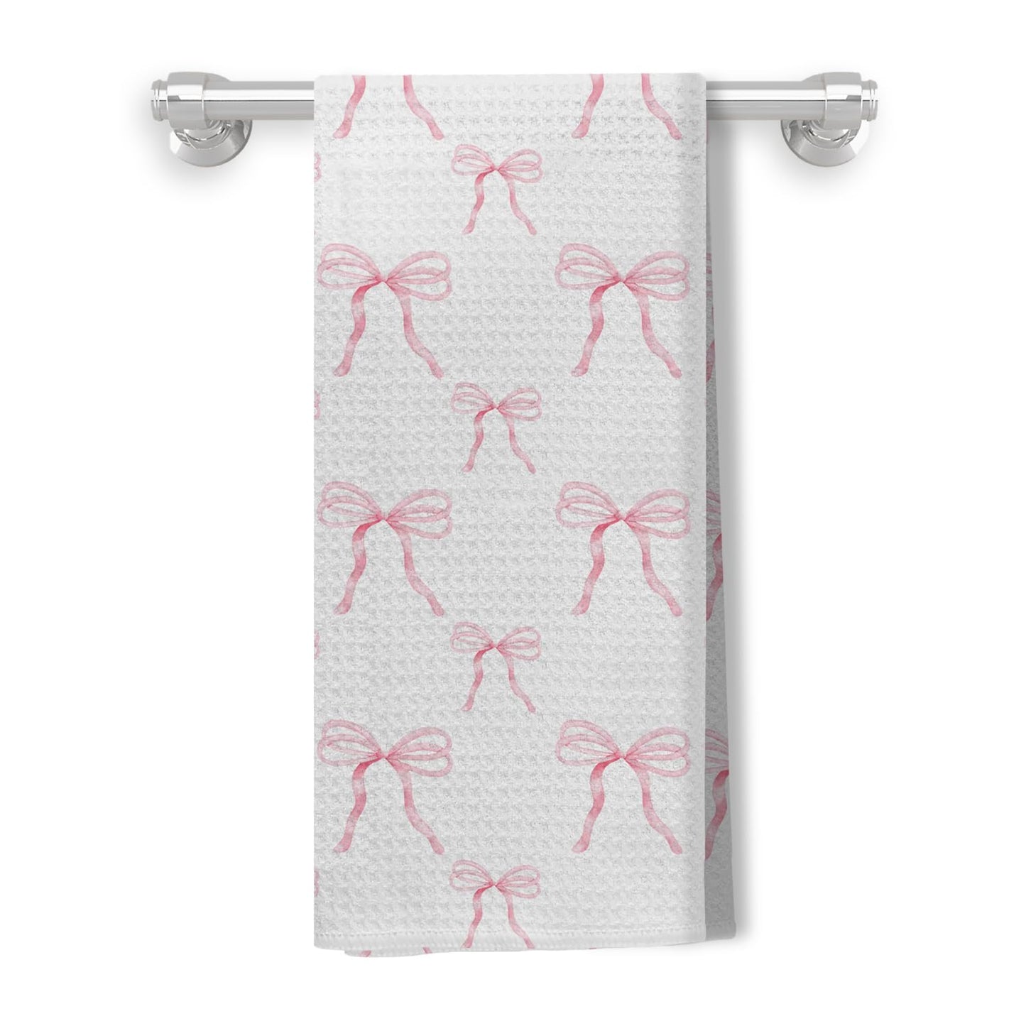 Coquette Bow Kitchen Towels Hand Towels for Bathroom, 16x24 Inch