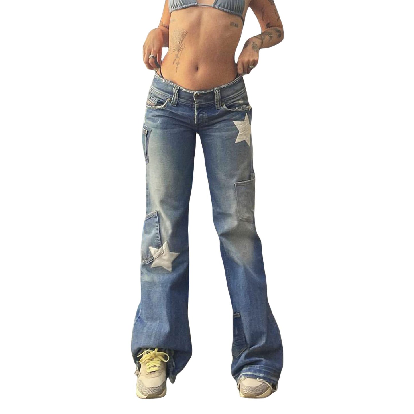 Women's Y2K High-Waisted Boyfriend Jeans – Streetwear Denim Pants