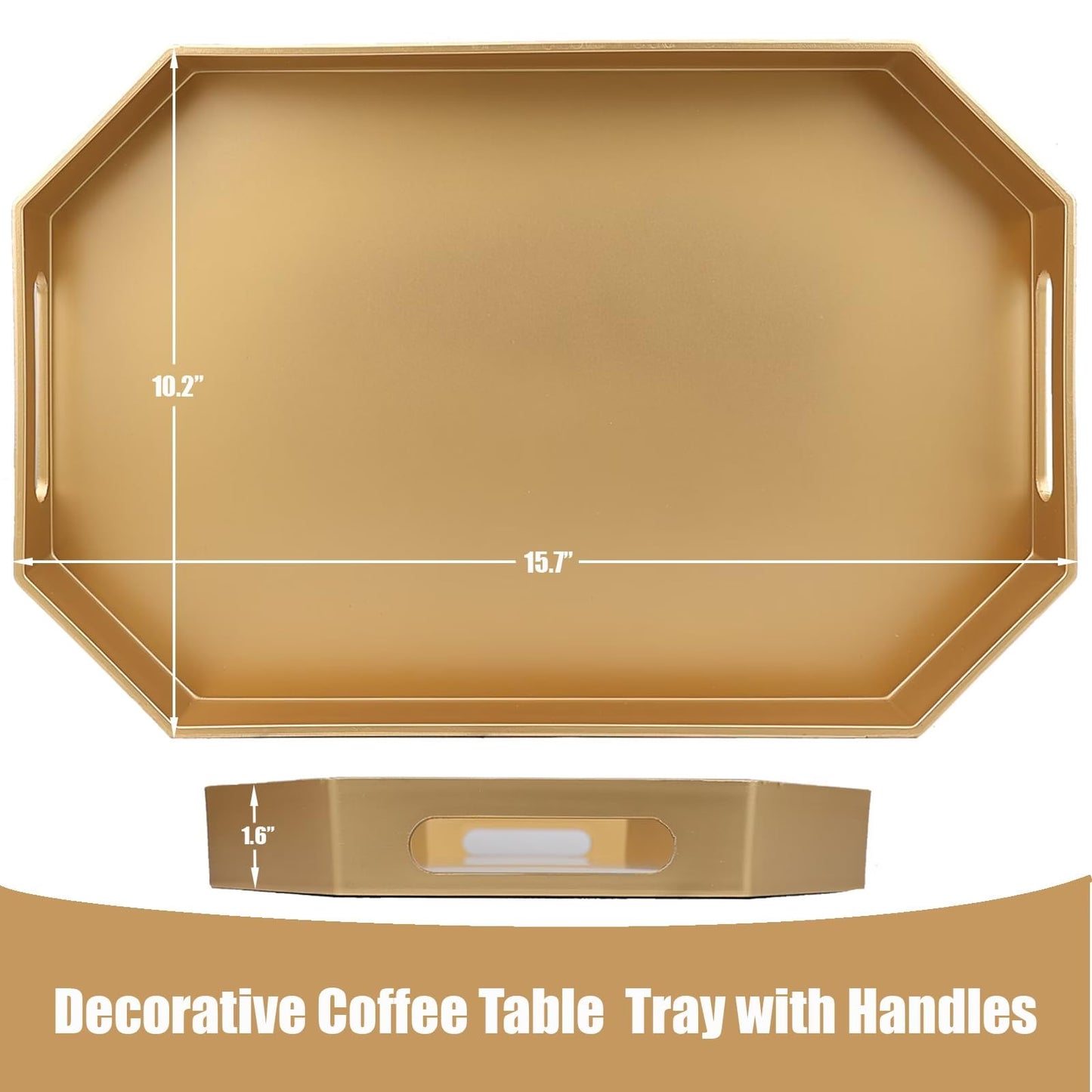 Versatile Decorative Tray with Handles