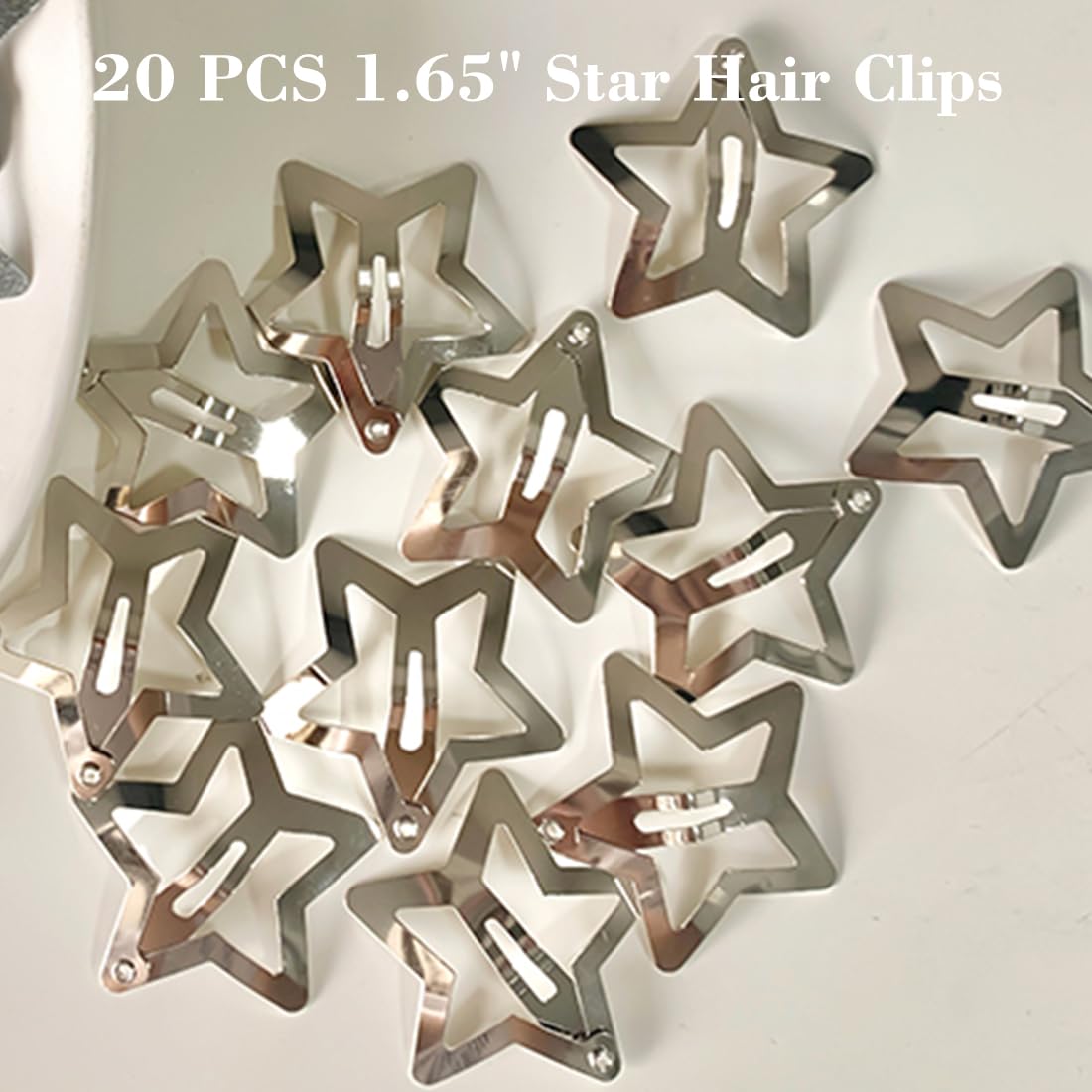 Y2K Style Star Hair Accessories - Non-Slip Metal Snap Clips