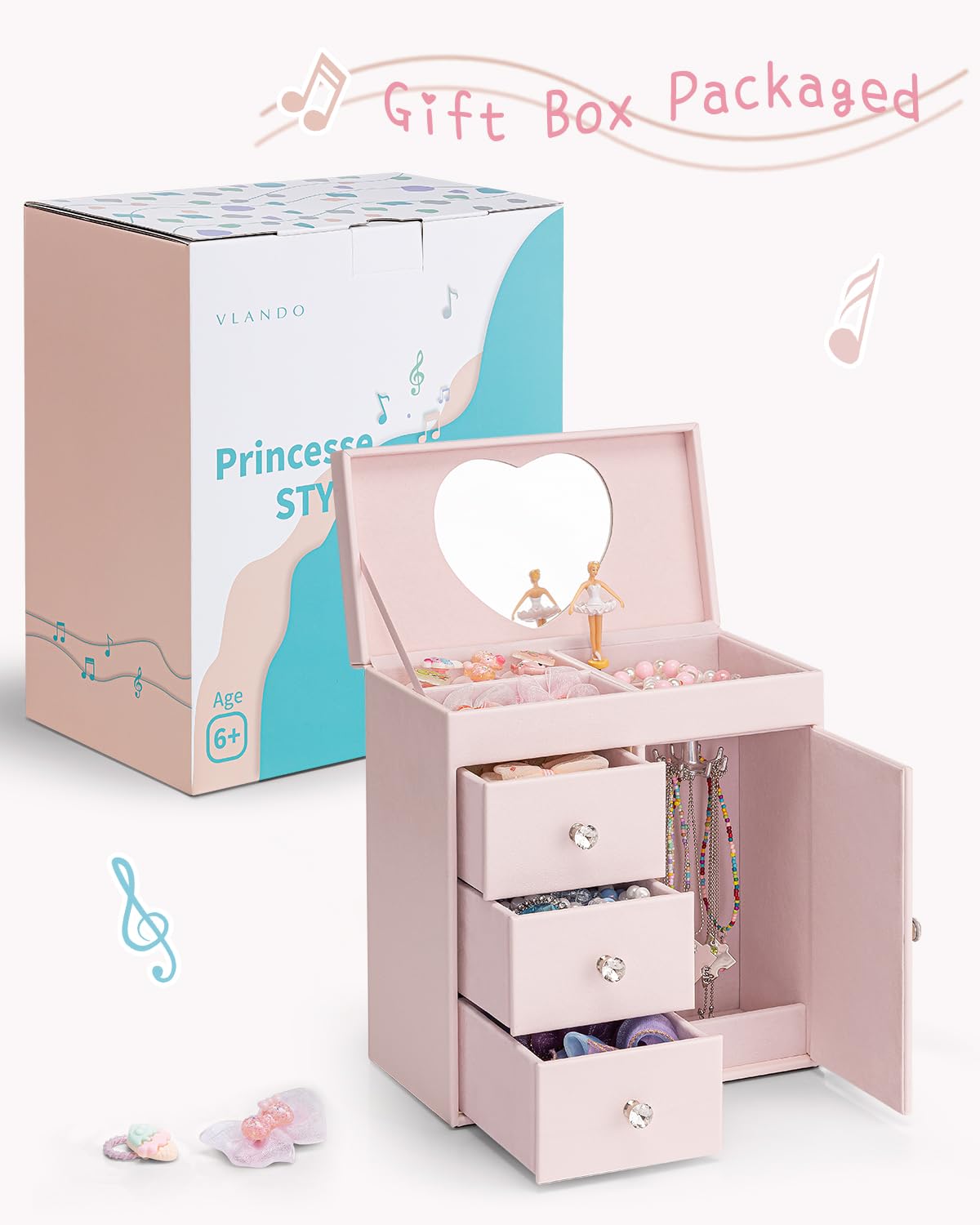 Musical Jewelry Music Box with Ballerina