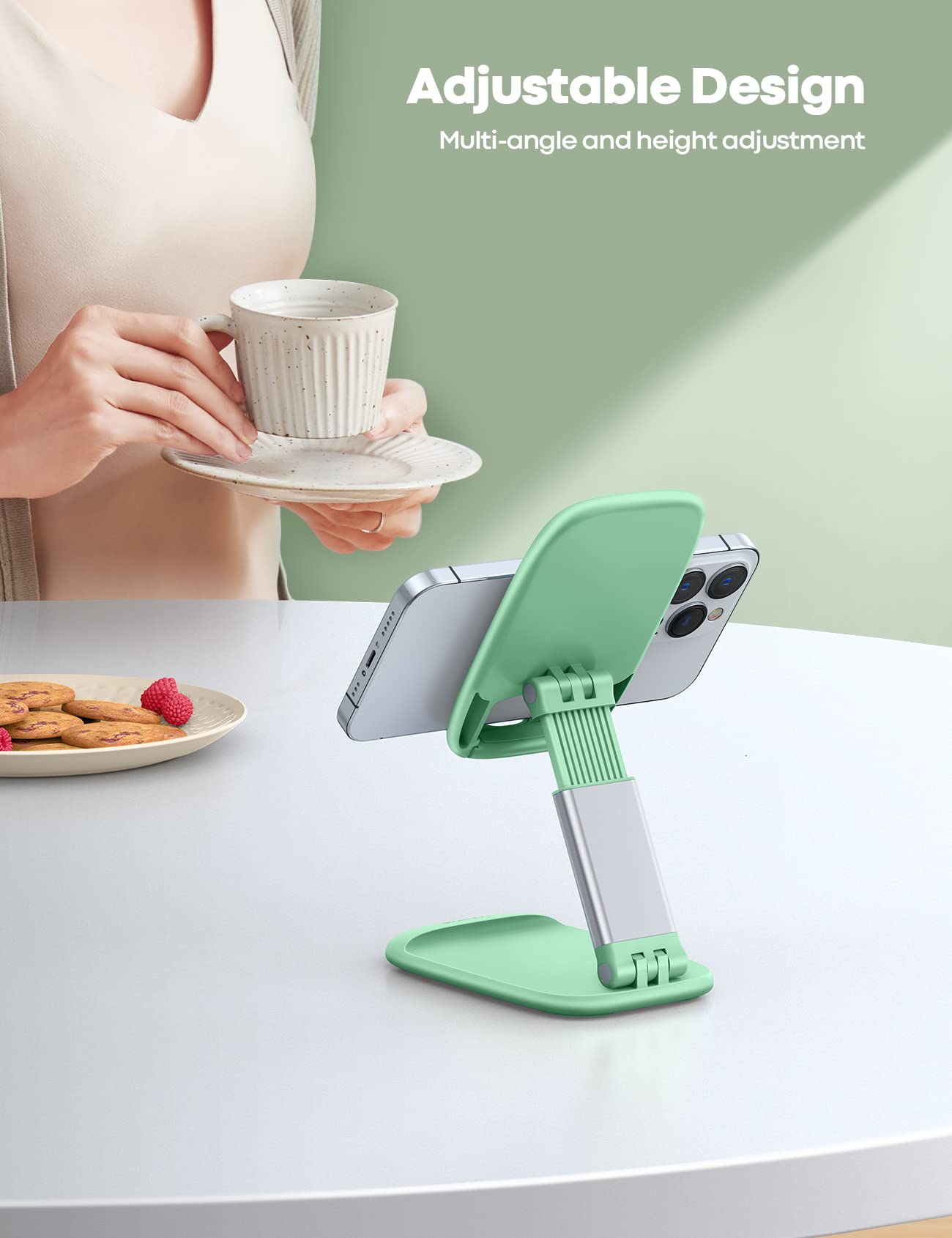 Phone Stand – Desktop Cell Phone Holder for Office Desk (4-8")