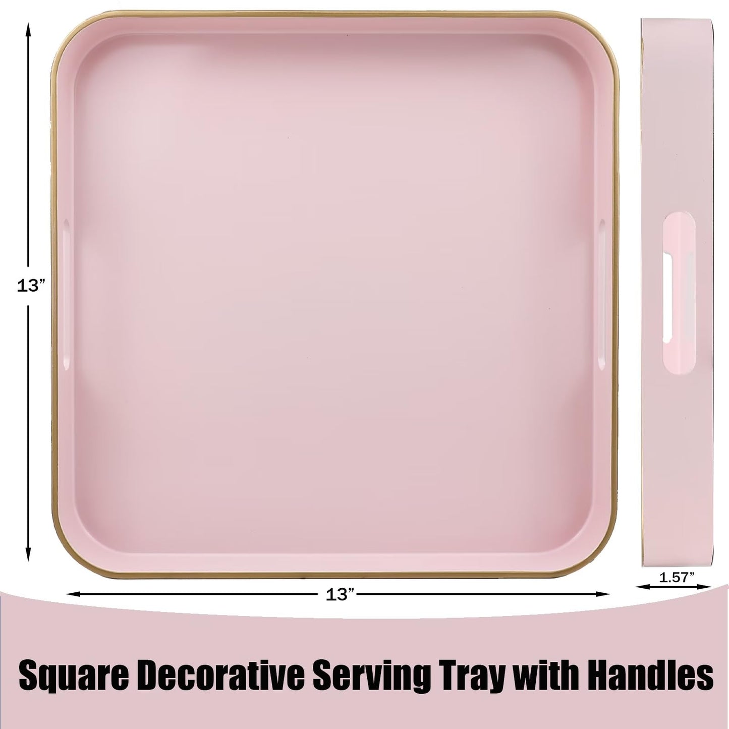 Versatile Decorative Tray with Handles