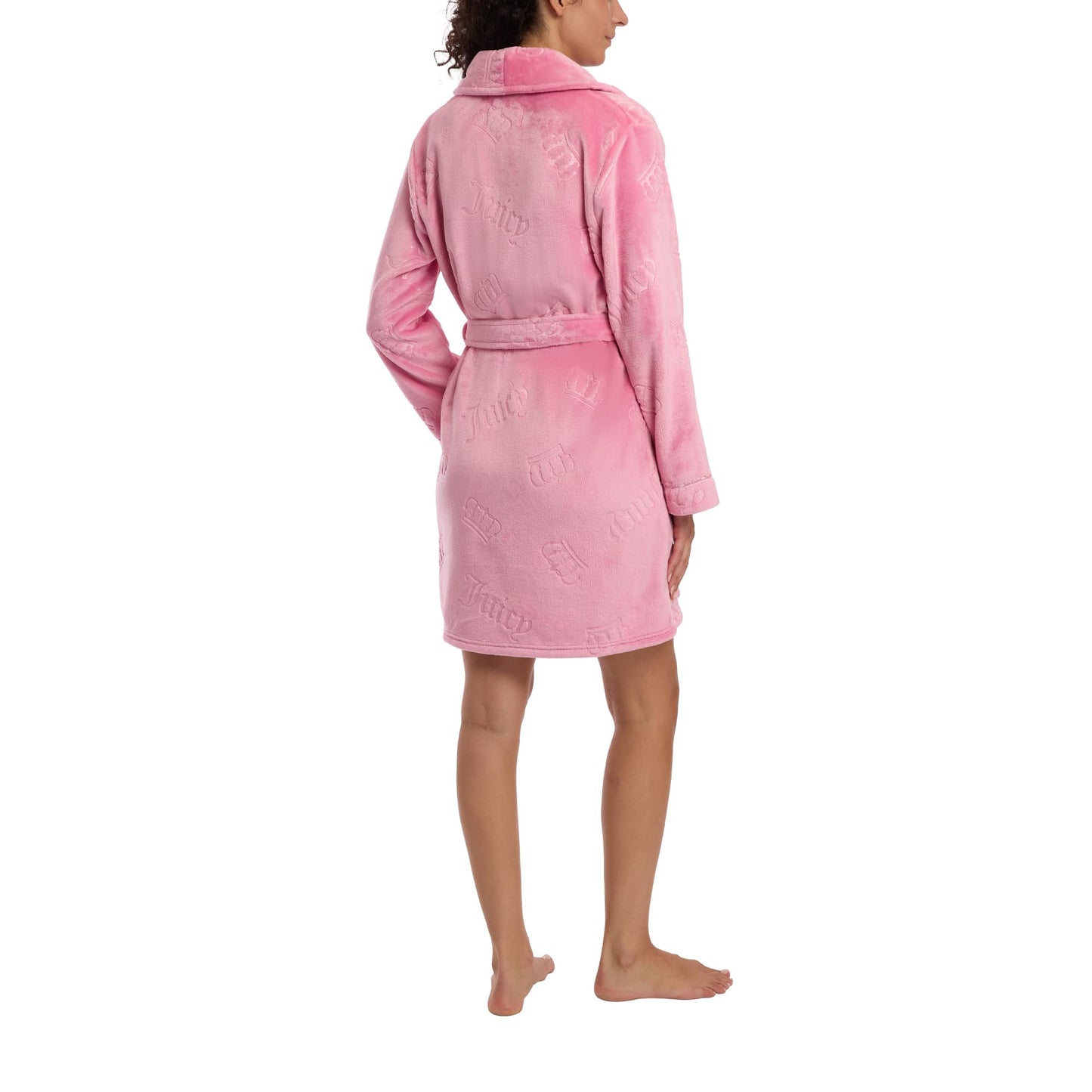 Juicy Couture Women's Super Soft Luxe Plush Shawl Collar Robe