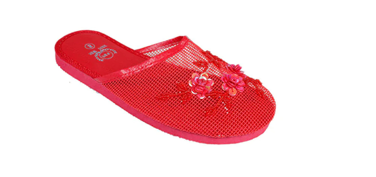 Women's Mesh Slippers With Sequin