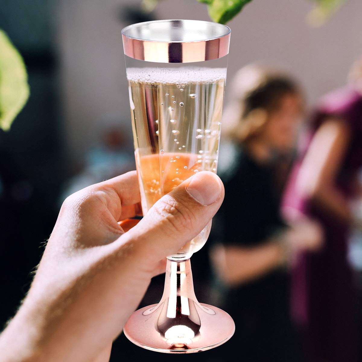 Plastic Champagne Flutes Disposable Glasses