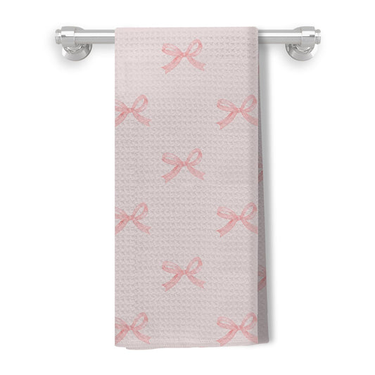 Coquette Bow Kitchen Towels Hand Towels for Bathroom, 16x24 Inch