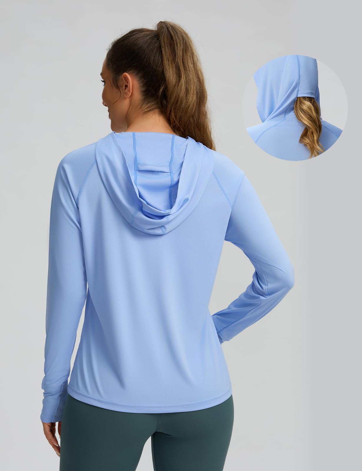 Women's UPF 50+ Sun Protection Hoodie Shirt for Outdoor Activities