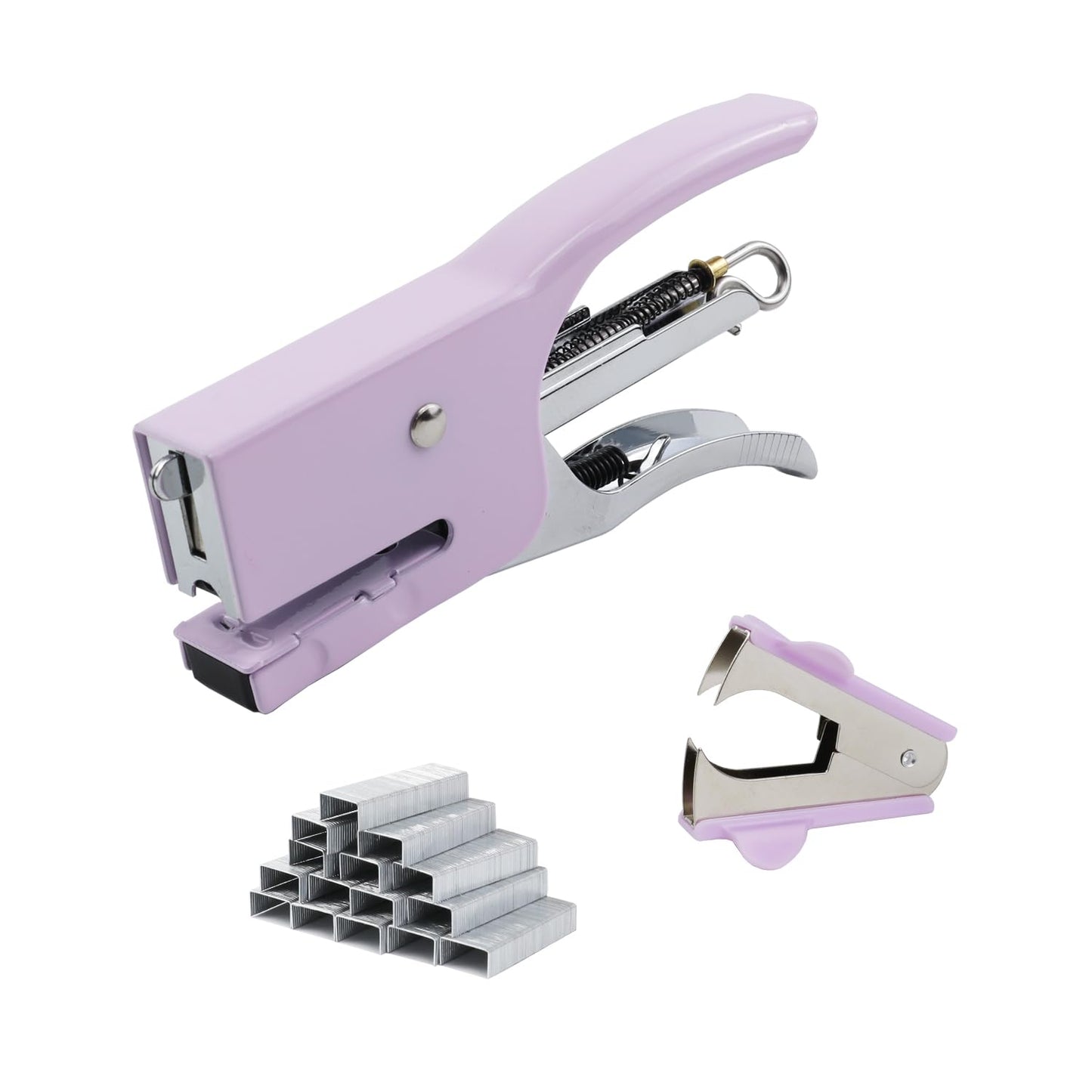 Mini Desktop Stapler - Small Hand-held Stapler Set, 15 Sheet Capacity, includes 750Pcs Staples and A Staple Remover