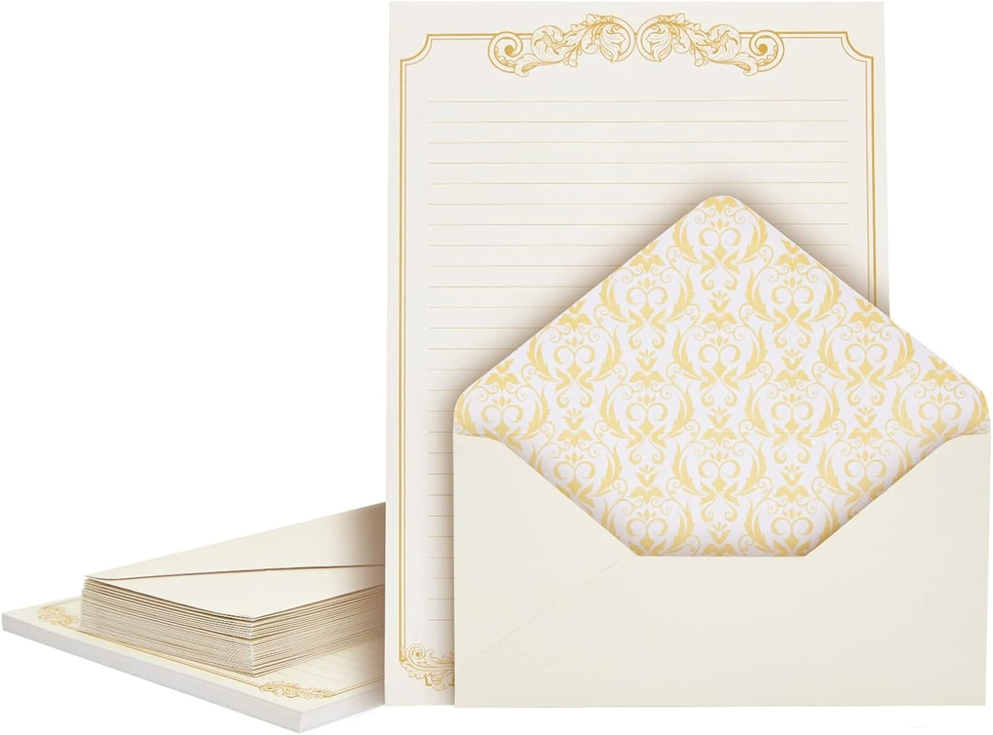 Stationery Set 90-Piece – Vintage Paper for Love Letters & Invitations (60 Sheets + 30 Envelopes)