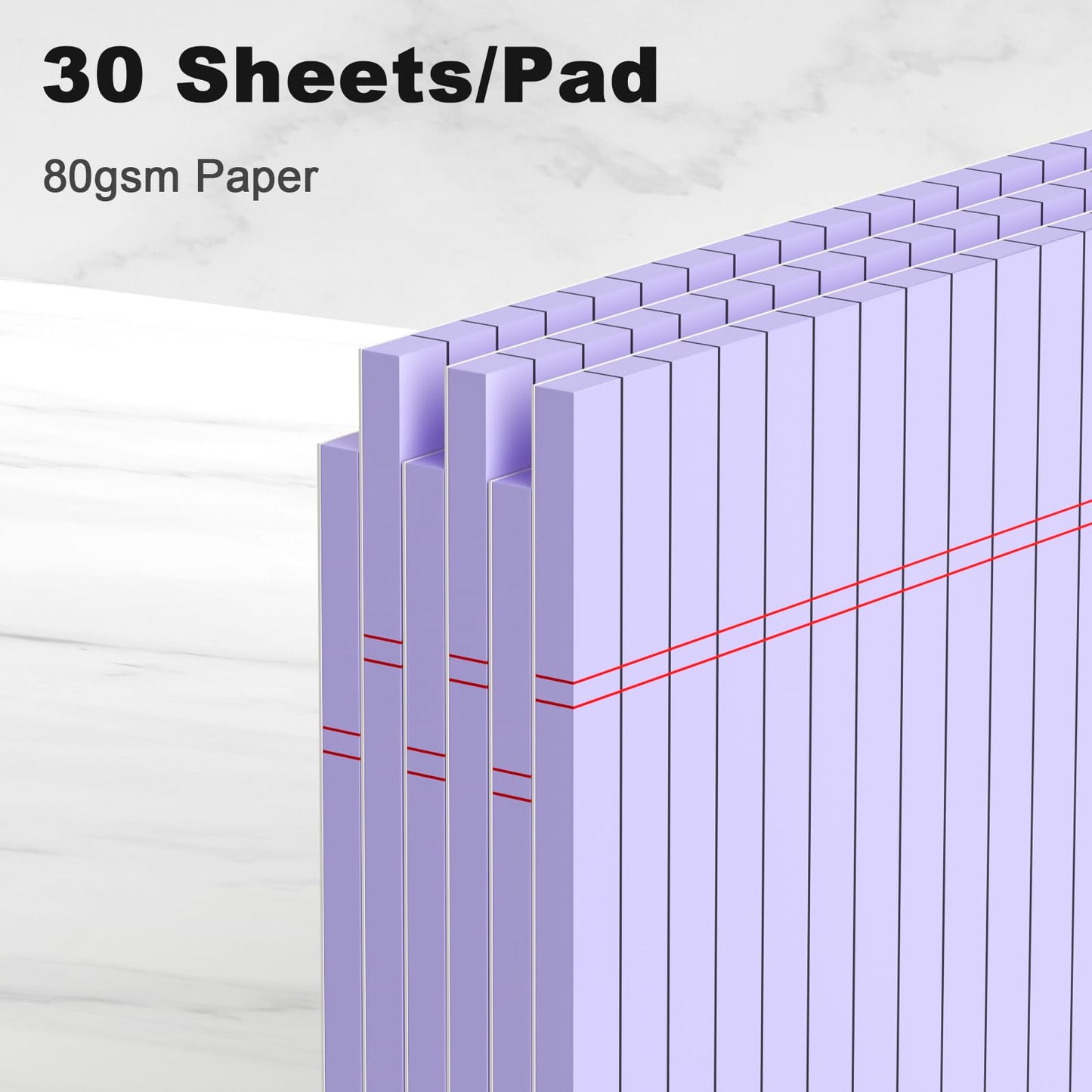 Note Pads 8.5x11 inch, Wide Ruled Clear Print Writing Pads