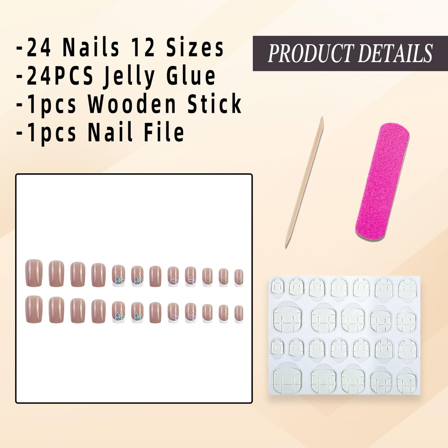 Press on Nails Manicure 24Pcs