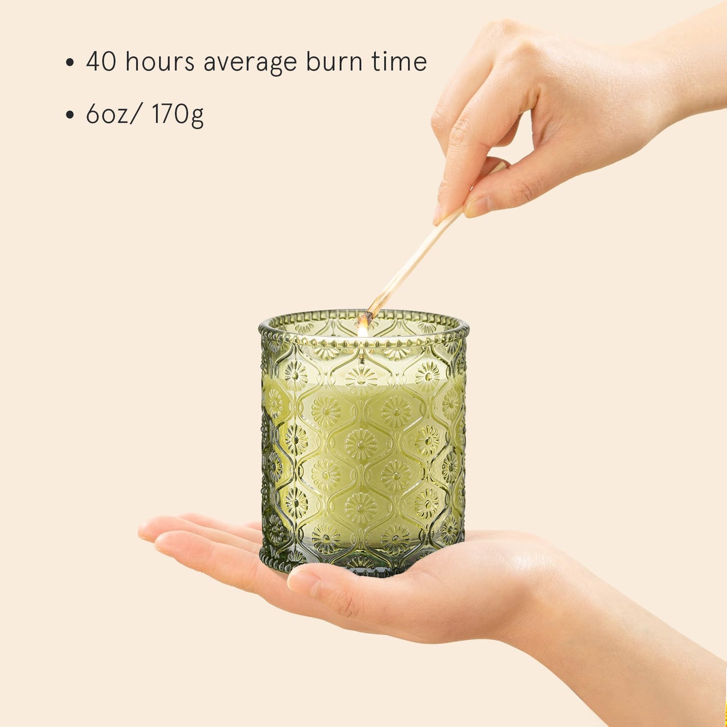 Scented Candles 6 oz 40 Hours Burn