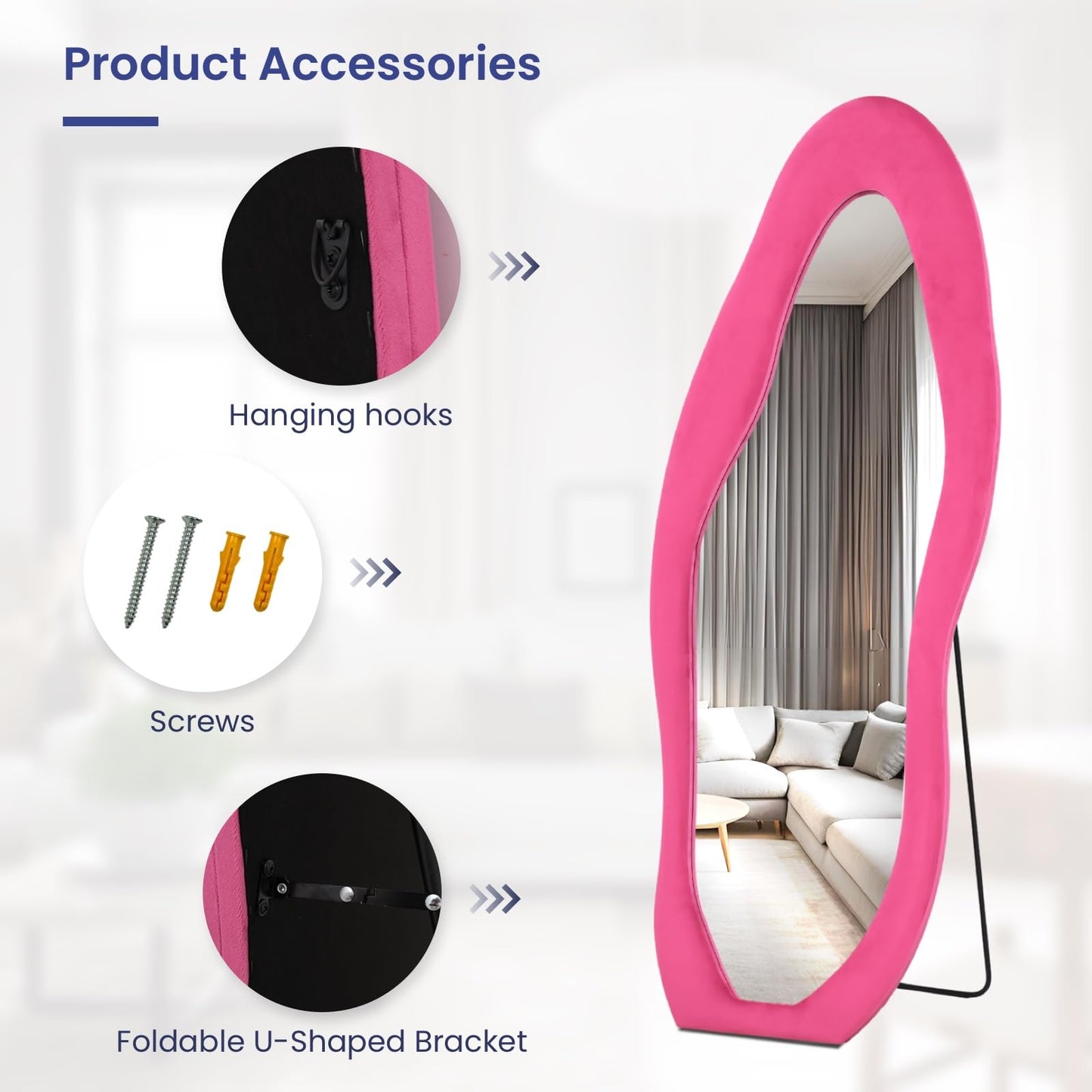 Irregular Full Body Mirror Wall Mounted Floor Mirror