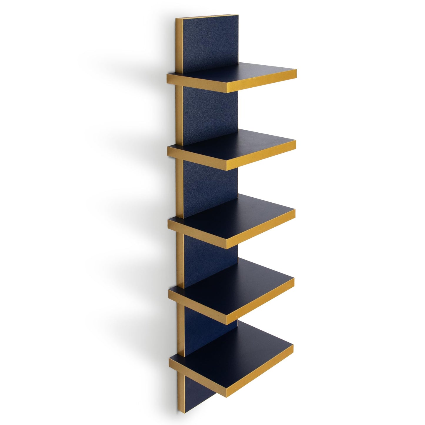 Vertical 5-Tier Wall Shelf Floating Storage Organizer for Bedroom & Living Room