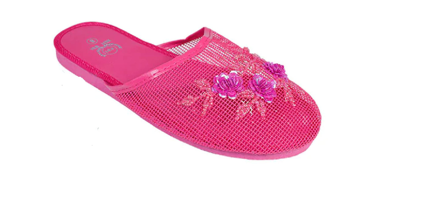 Women's Mesh Slippers With Sequin