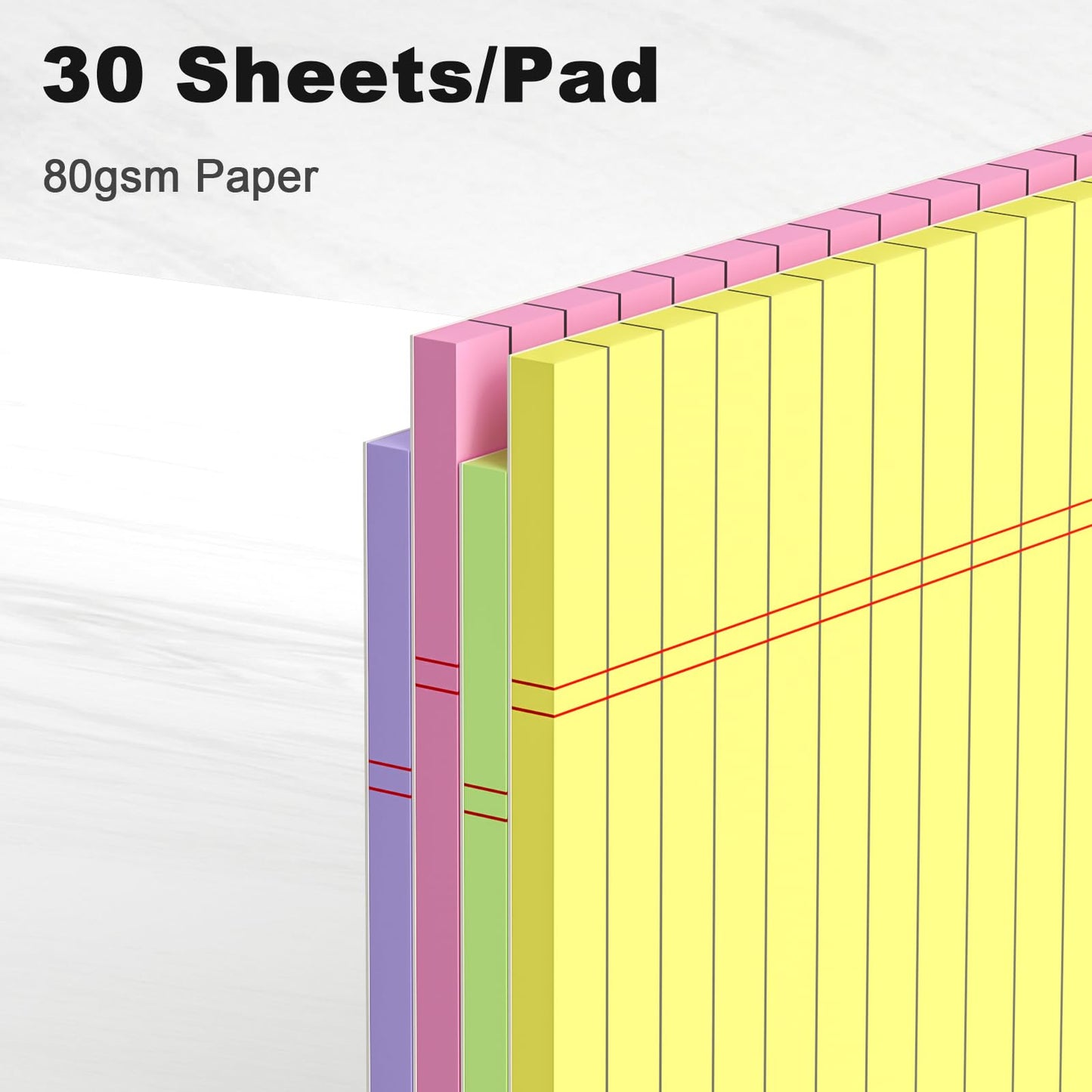 Note Pads 8.5x11 inch, Wide Ruled Clear Print Writing Pads