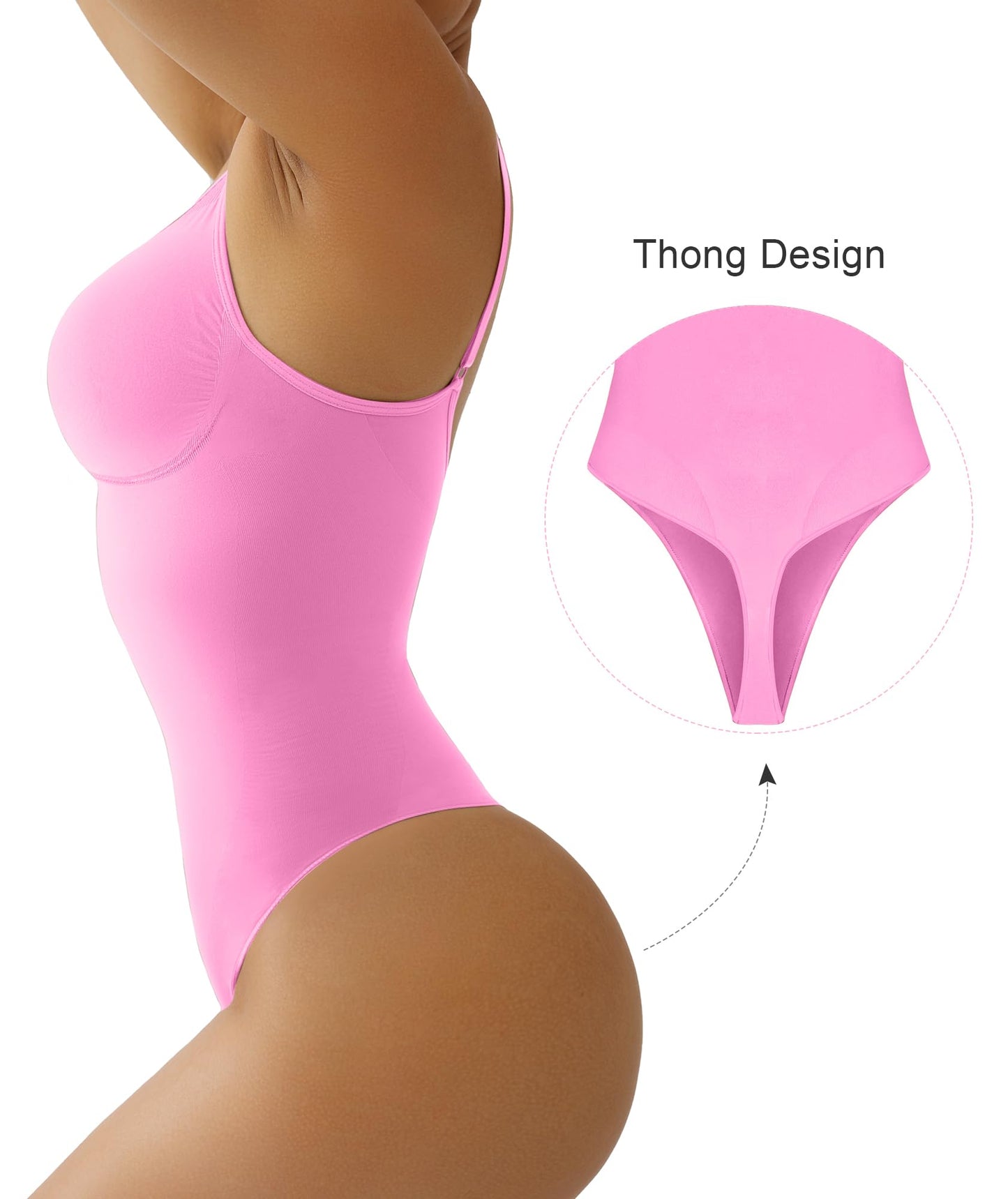 Women's Shapewear Bodysuit - Tummy Control Body Shaper Seamless Sculpting Snatched Waist Body Suit