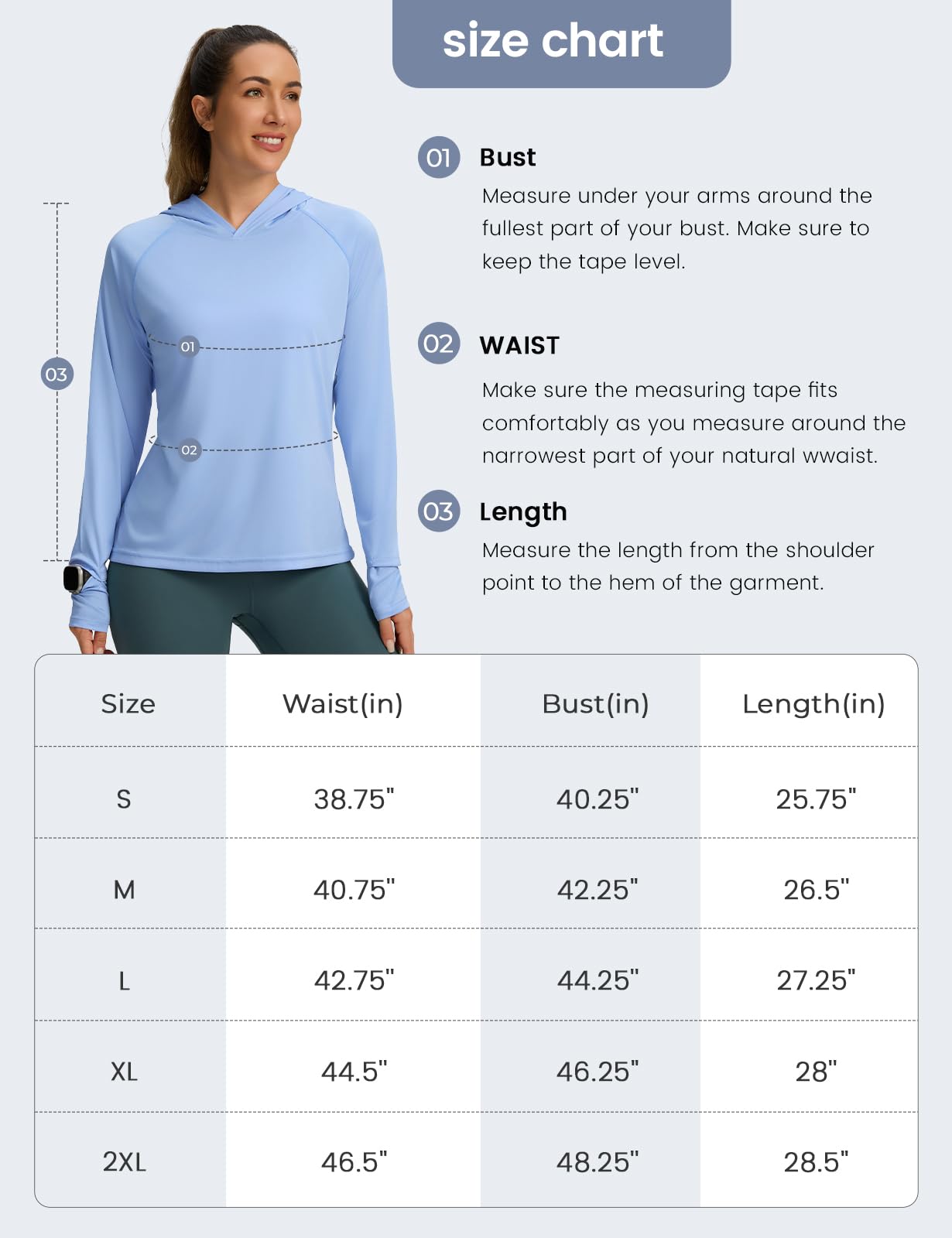 Women's UPF 50+ Sun Protection Hoodie Shirt for Outdoor Activities