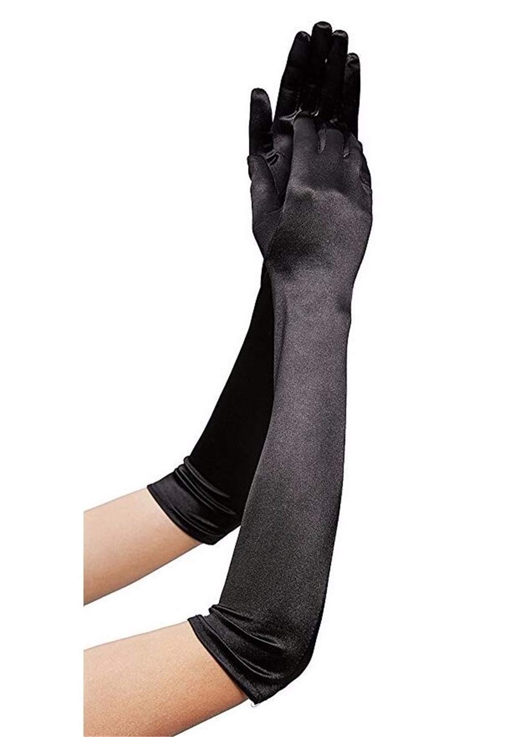 Women's Party Mittens - 21" Satin Finger Gloves