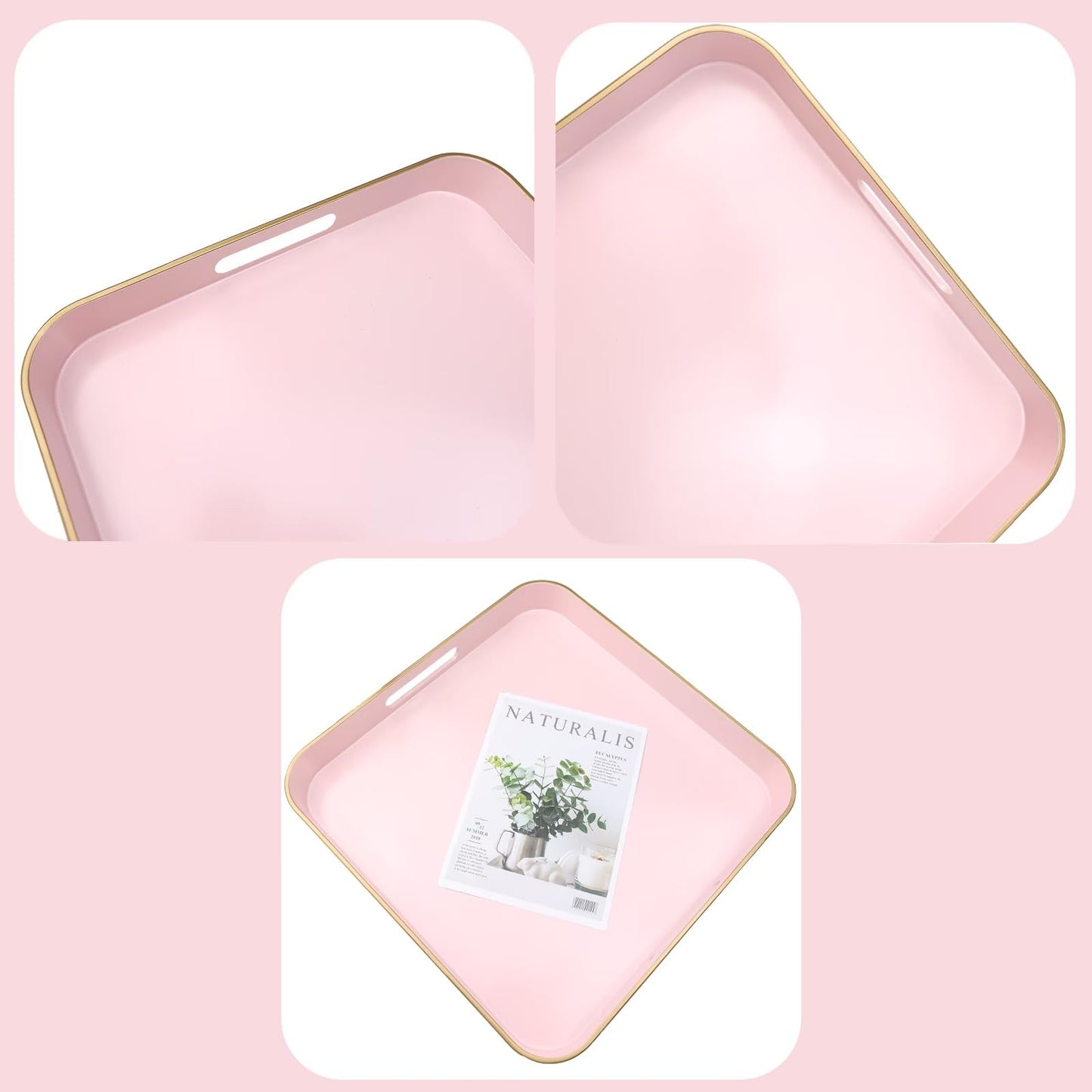 Versatile Decorative Tray with Handles