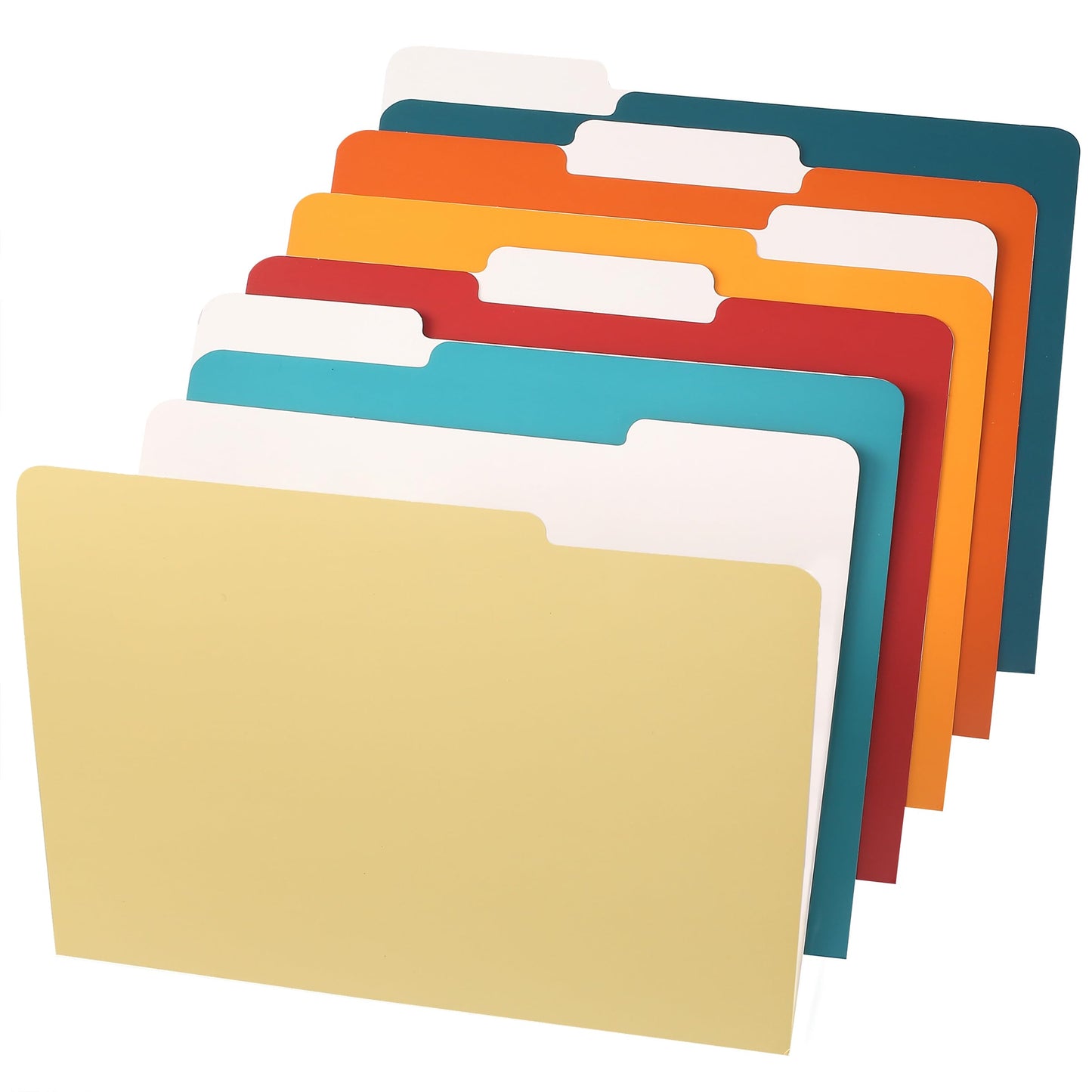 Pastel Colored Poly File Folders, 1/3 Cut Tab, 6 Pack, Letter Size, File Folders