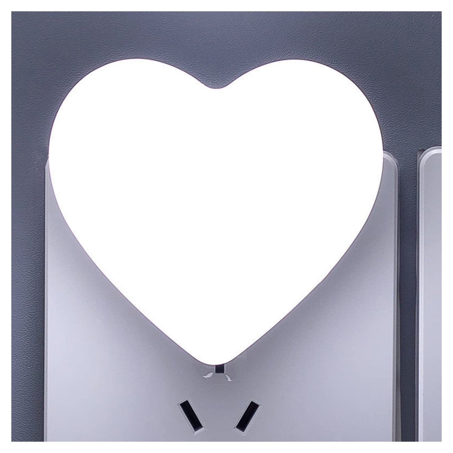 Cute Night Lights Heart Shape Nightlight with Light Sensors, Auto Soft Warm White