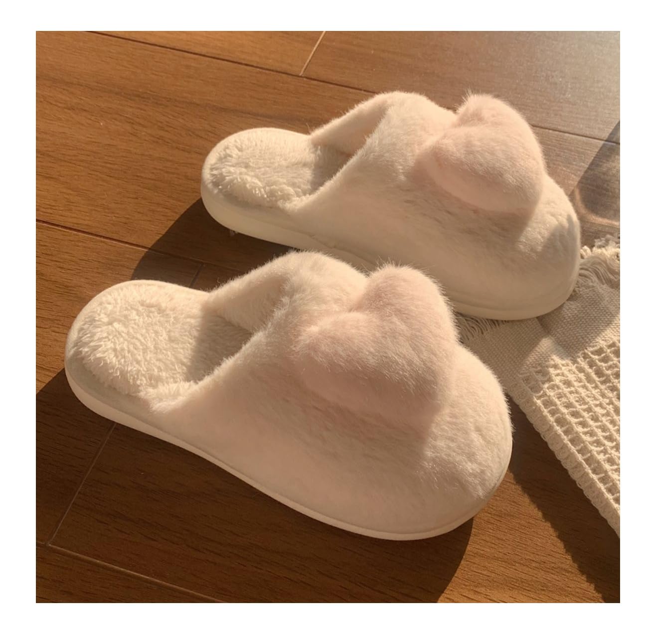 Coquette Aesthetic Slippers Cute Slippers Kawaii House Slippers Heart Fluffy