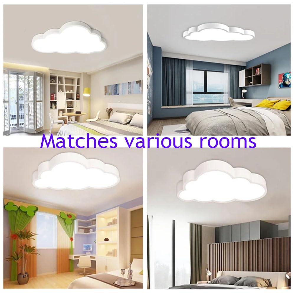 Cloud Ceiling Light - Close to Ceiling Light Fixtures with Remote Led Ceiling Lamp