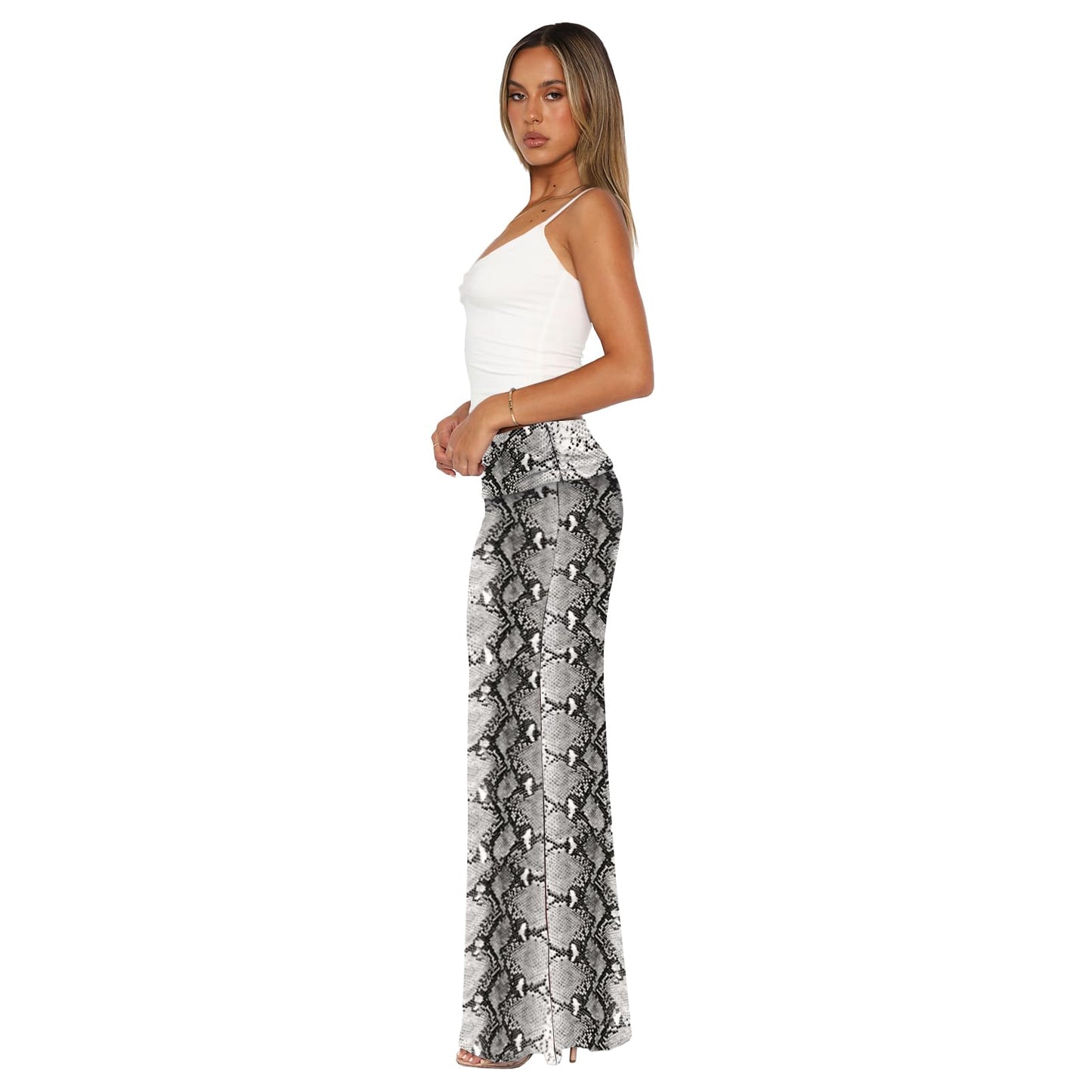 Foldover Bodycon Maxi Skirts High Waist Floral Leopard Cheetah Print Sexy Long Y2k Skirt