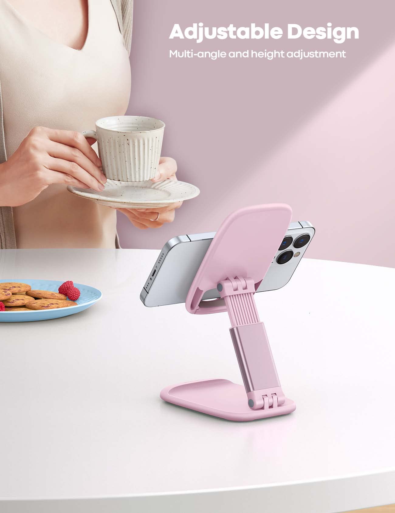 Phone Stand – Desktop Cell Phone Holder for Office Desk (4-8")