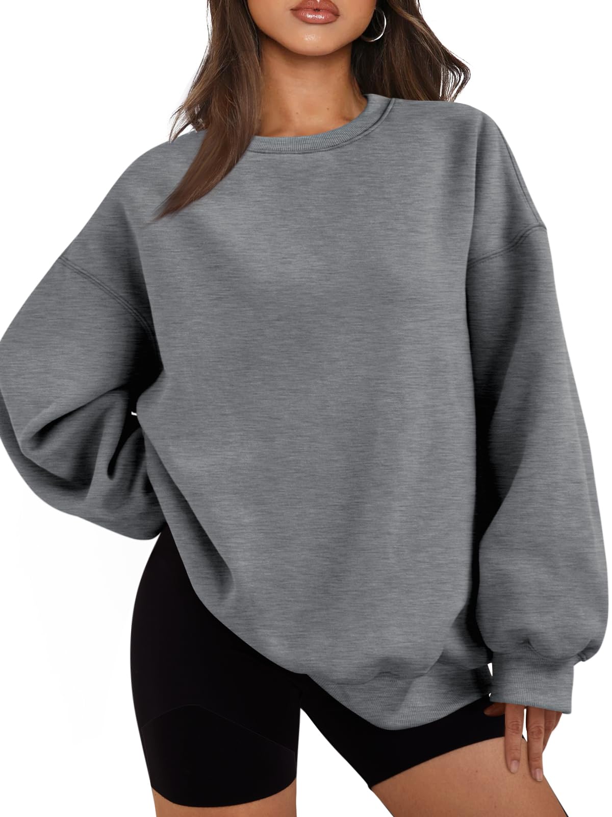 Womens Oversized Sweatshirts - Hoodies Fleece Crewneck Sweaters