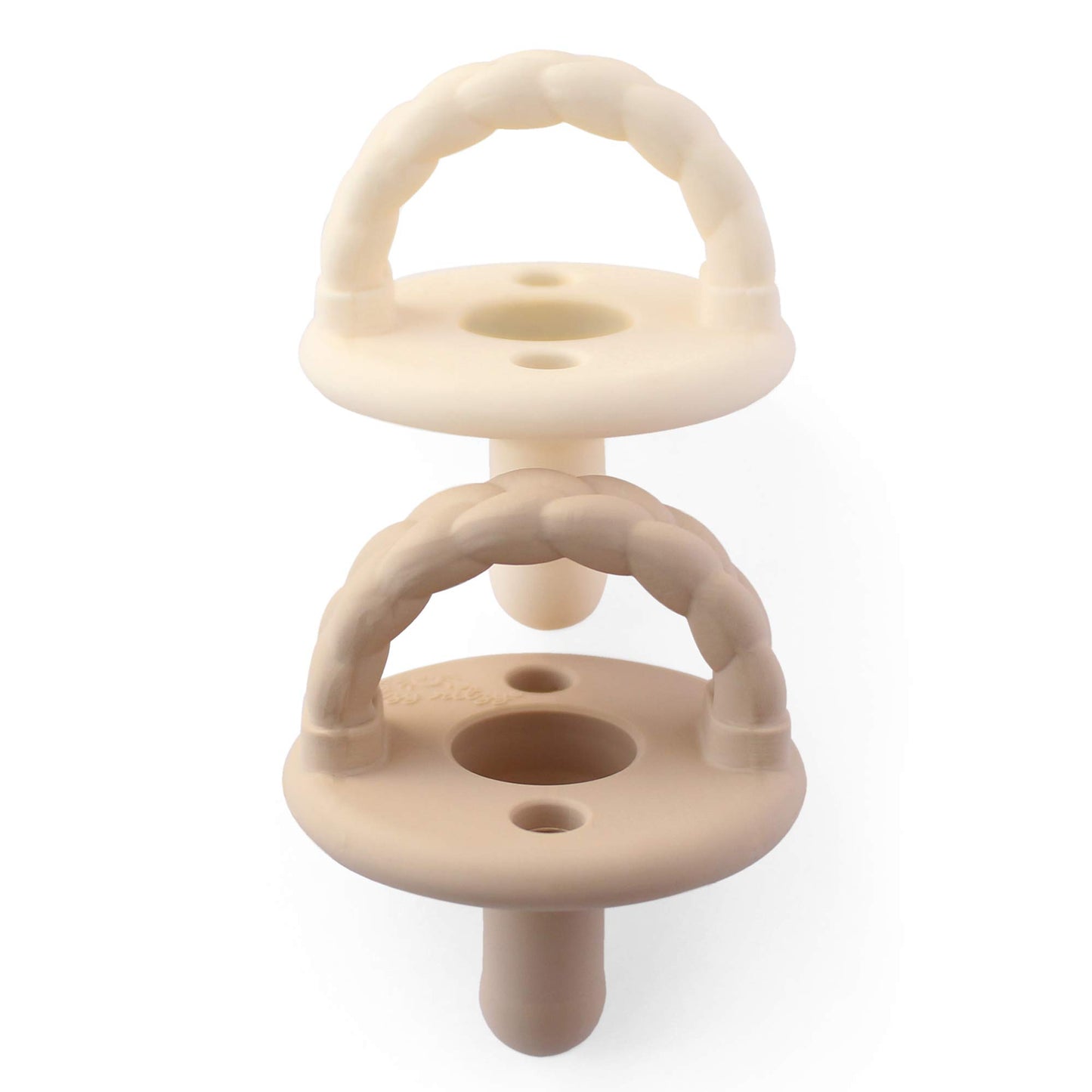 Silicone Pacifiers for Newborn - Sweetie Soother Pacifiers Feature Collapsible Handle & Two Air Holes for Added Safety