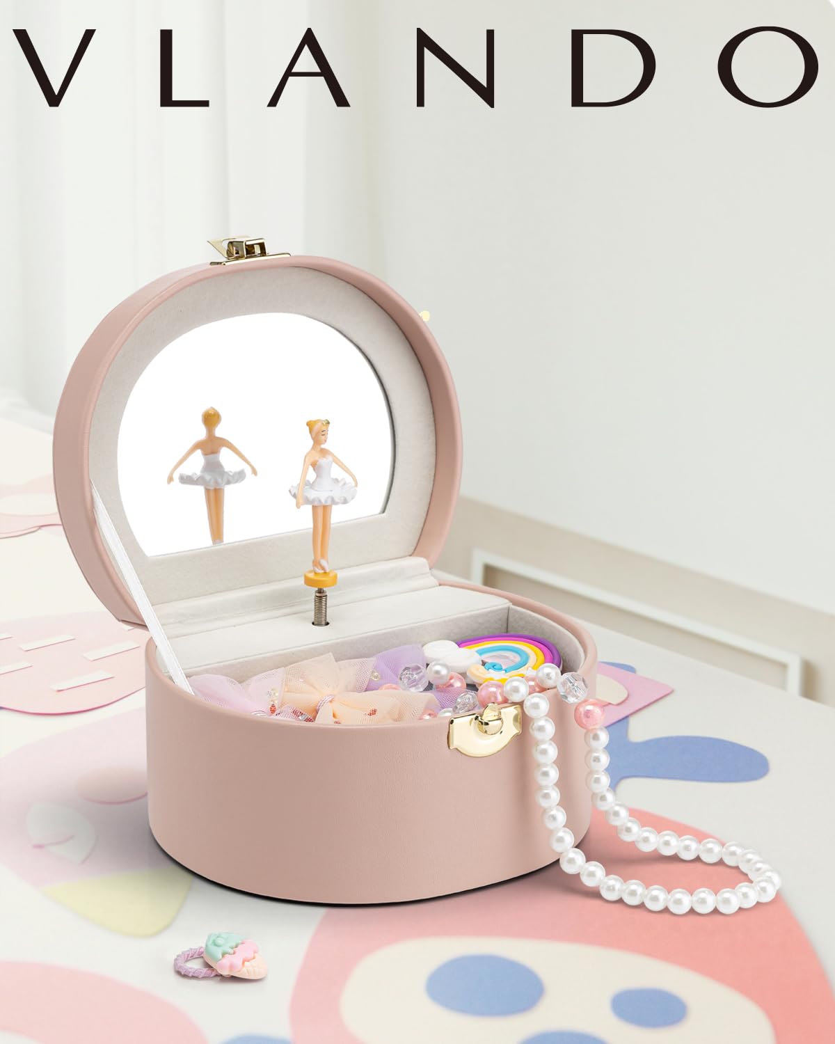 Small Musical Jewelry Box for Girls with Ballerina