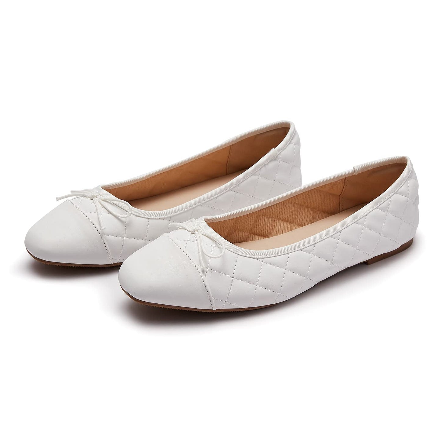 Women's Round Toe Ballet Flats - Comfortable Bow Dressy Shoes