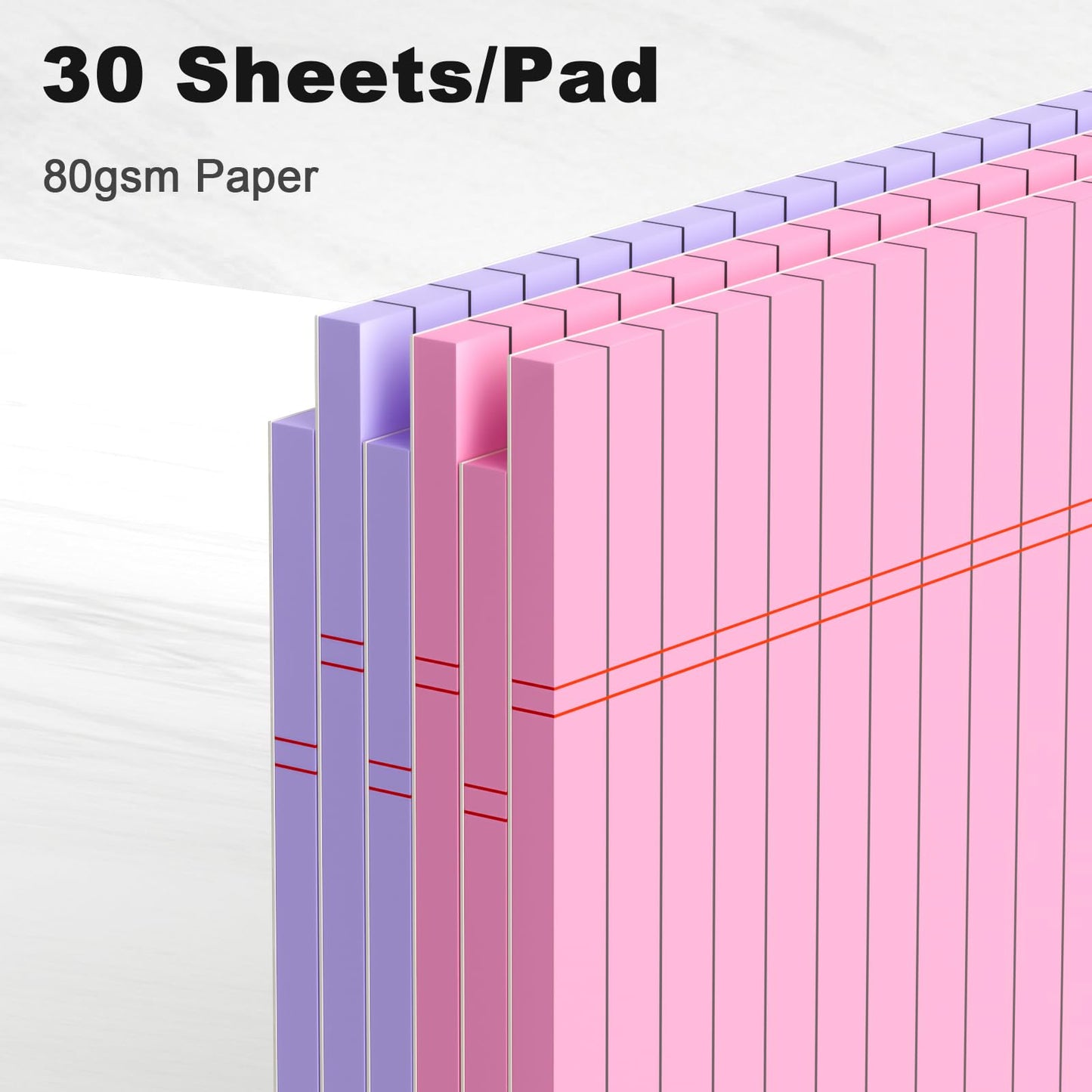 Note Pads 8.5x11 inch, Wide Ruled Clear Print Writing Pads