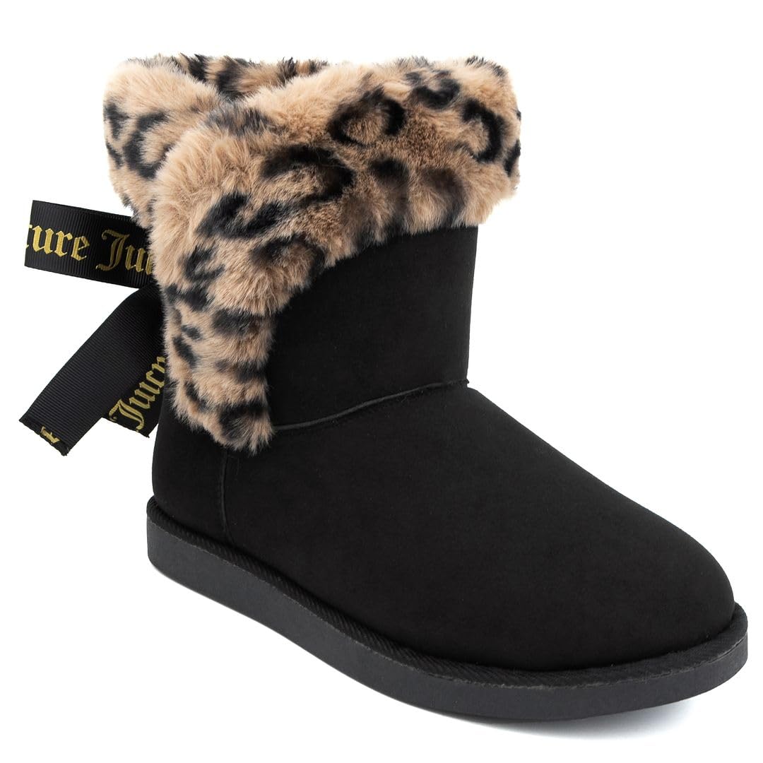 Juicy Couture Women's Slip-On Winter Snow Boots – Warm, Insulated Fashion Booties with Faux Fur Lining