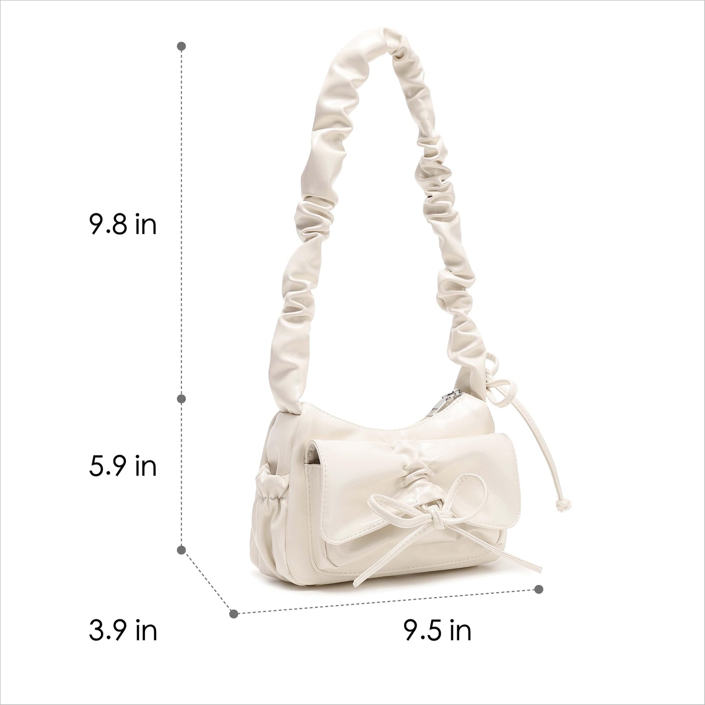 Women's Small Coquette Bow Shoulder Purse