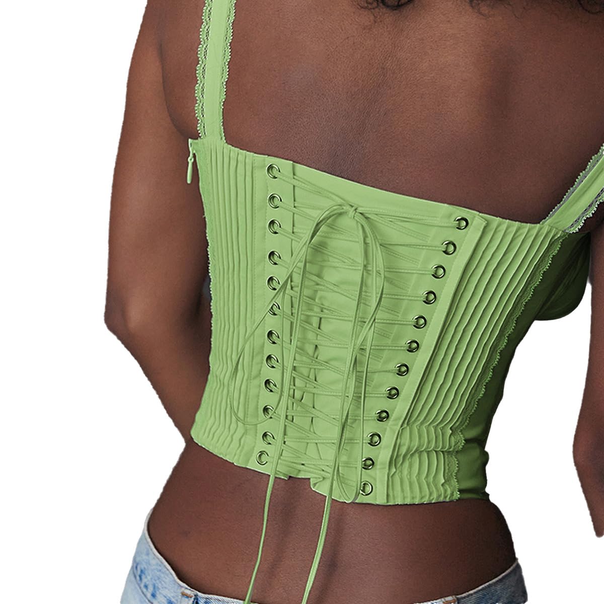 Women's Lace Up Cami Corset Tops