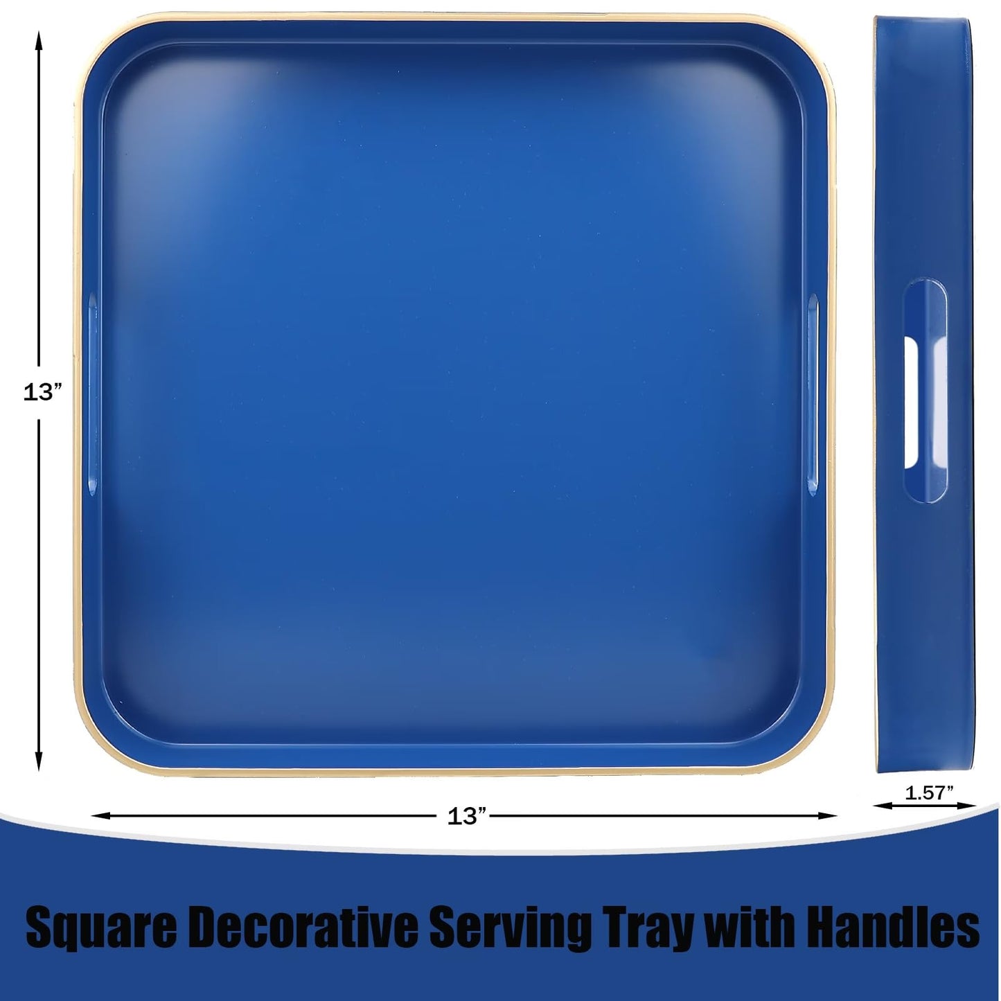 Versatile Decorative Tray with Handles