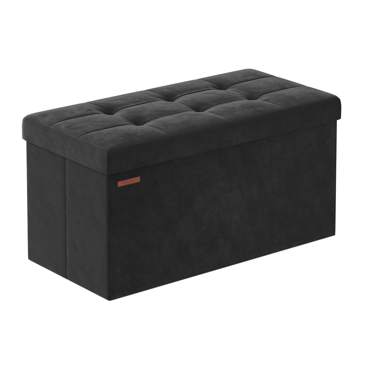 Foldable Storage Ottoman Bench – 15x43x15 Inches, Footrest and Storage Chest, 660 lb Capacity for Living Room, Bedroom, Entryway