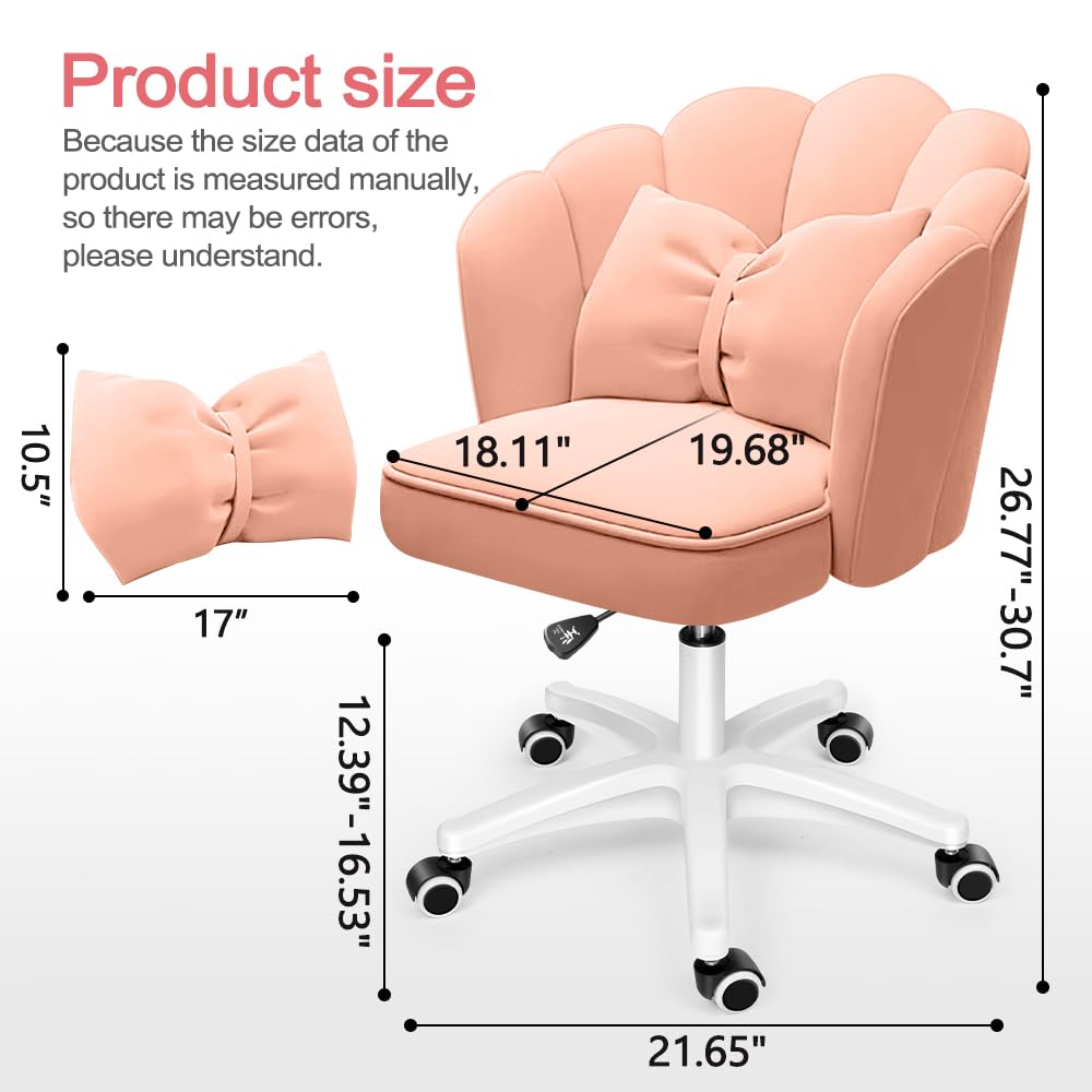 Cute Petal Desk Chair, Modern Fabric Home Butterfly Height Adjustable Chair