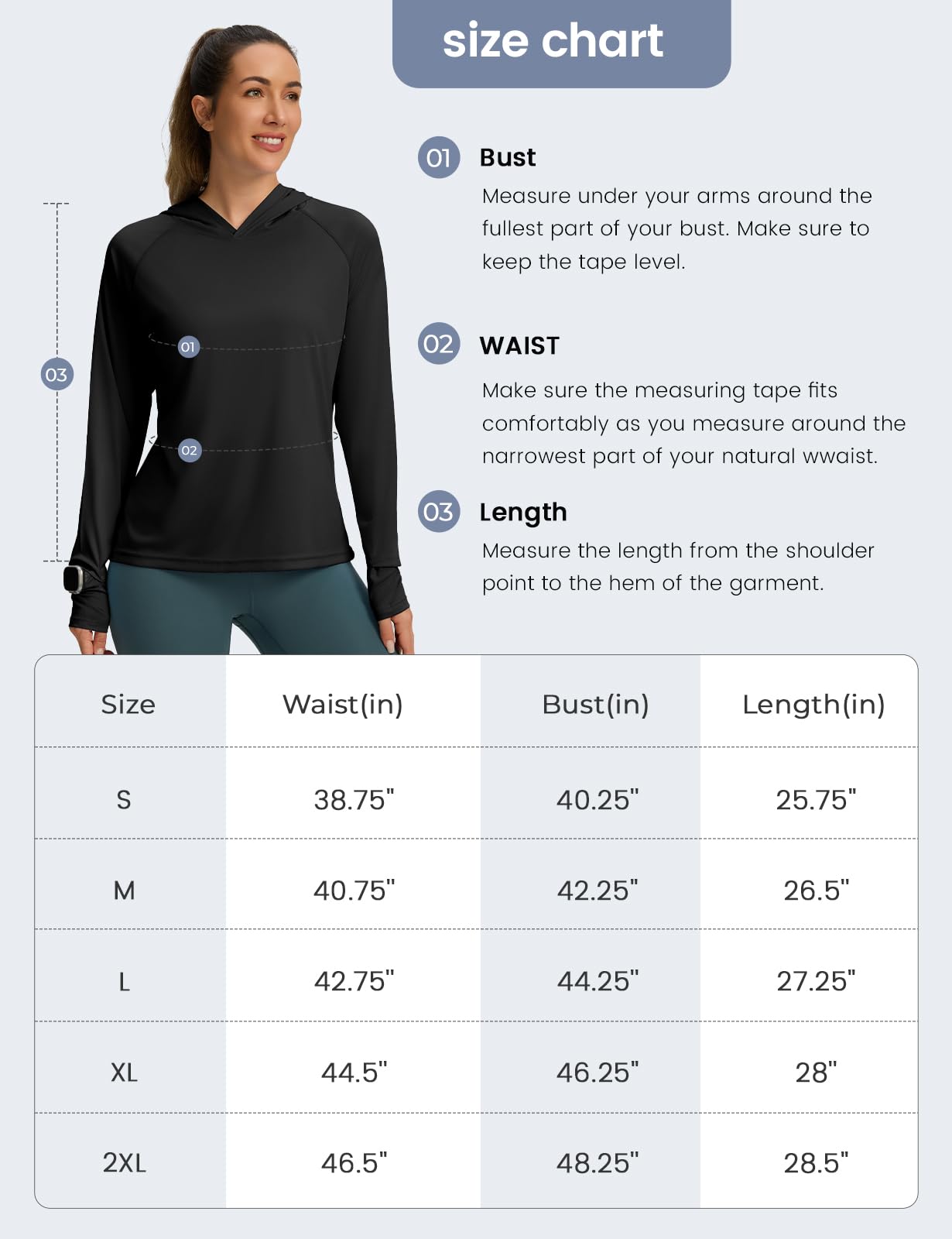 Women's UPF 50+ Sun Protection Hoodie Shirt for Outdoor Activities