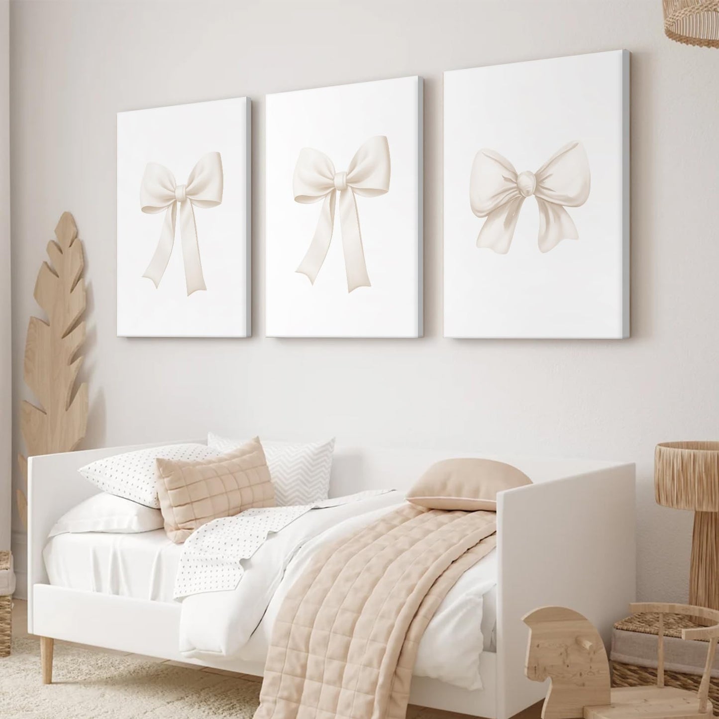 Wall Art Beige Bow Poster Prints