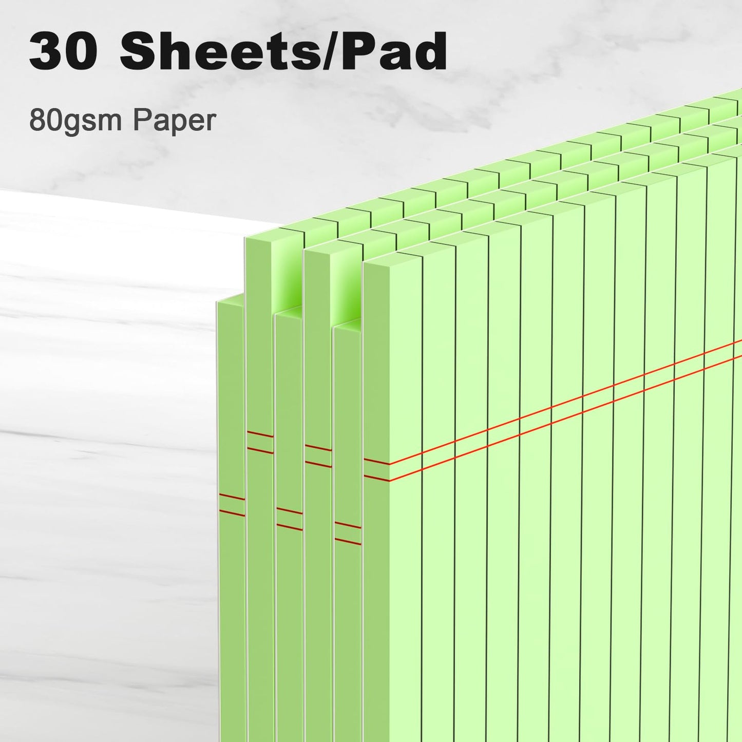 Note Pads 8.5x11 inch, Wide Ruled Clear Print Writing Pads