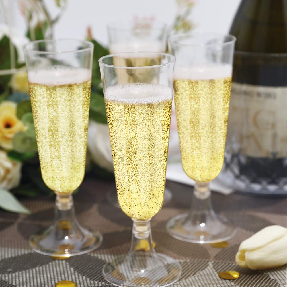 Plastic Champagne Flutes Disposable Glasses