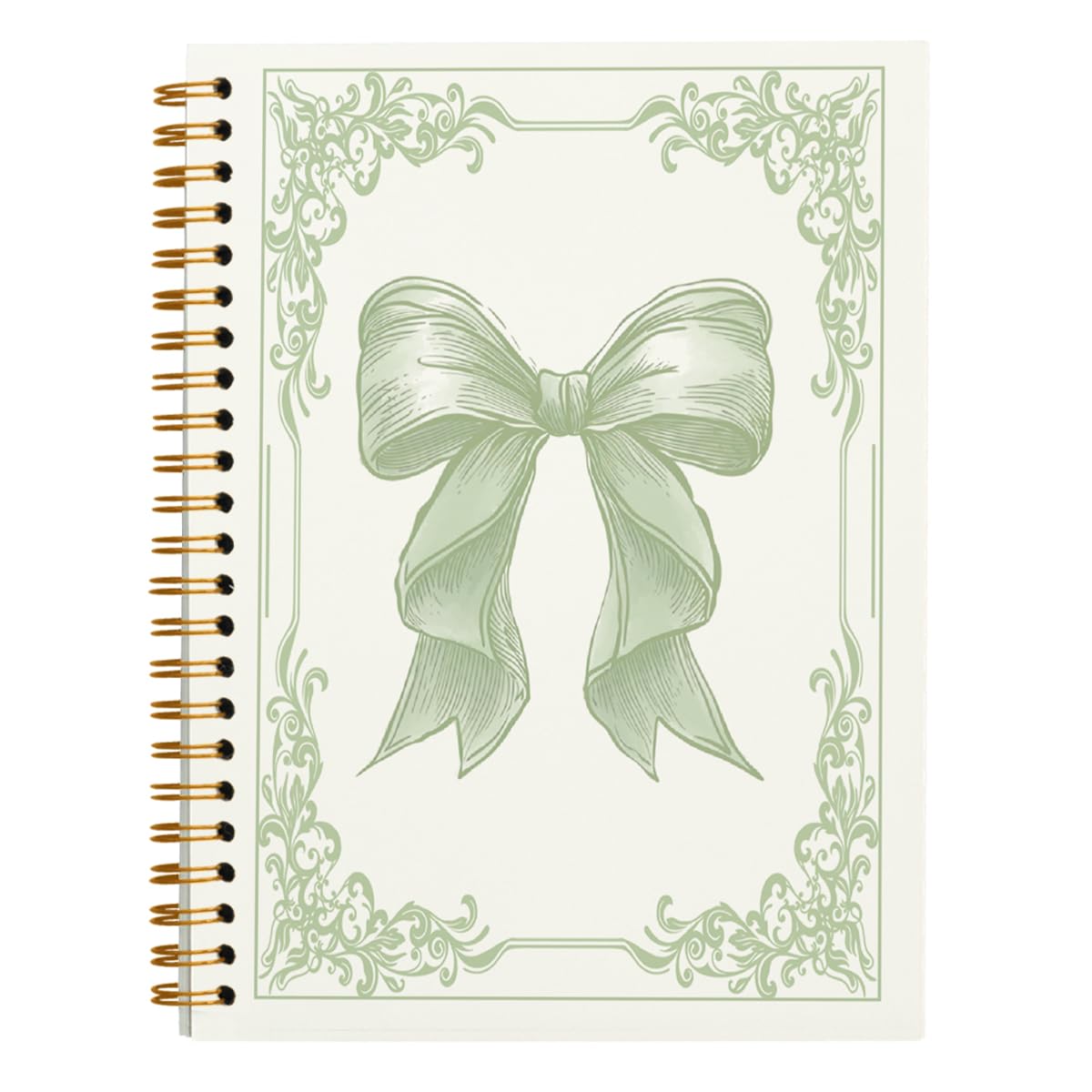 Pink Bow Coquette Notebook Journal, Hardcover Spiral Notebook 5.5x8.3